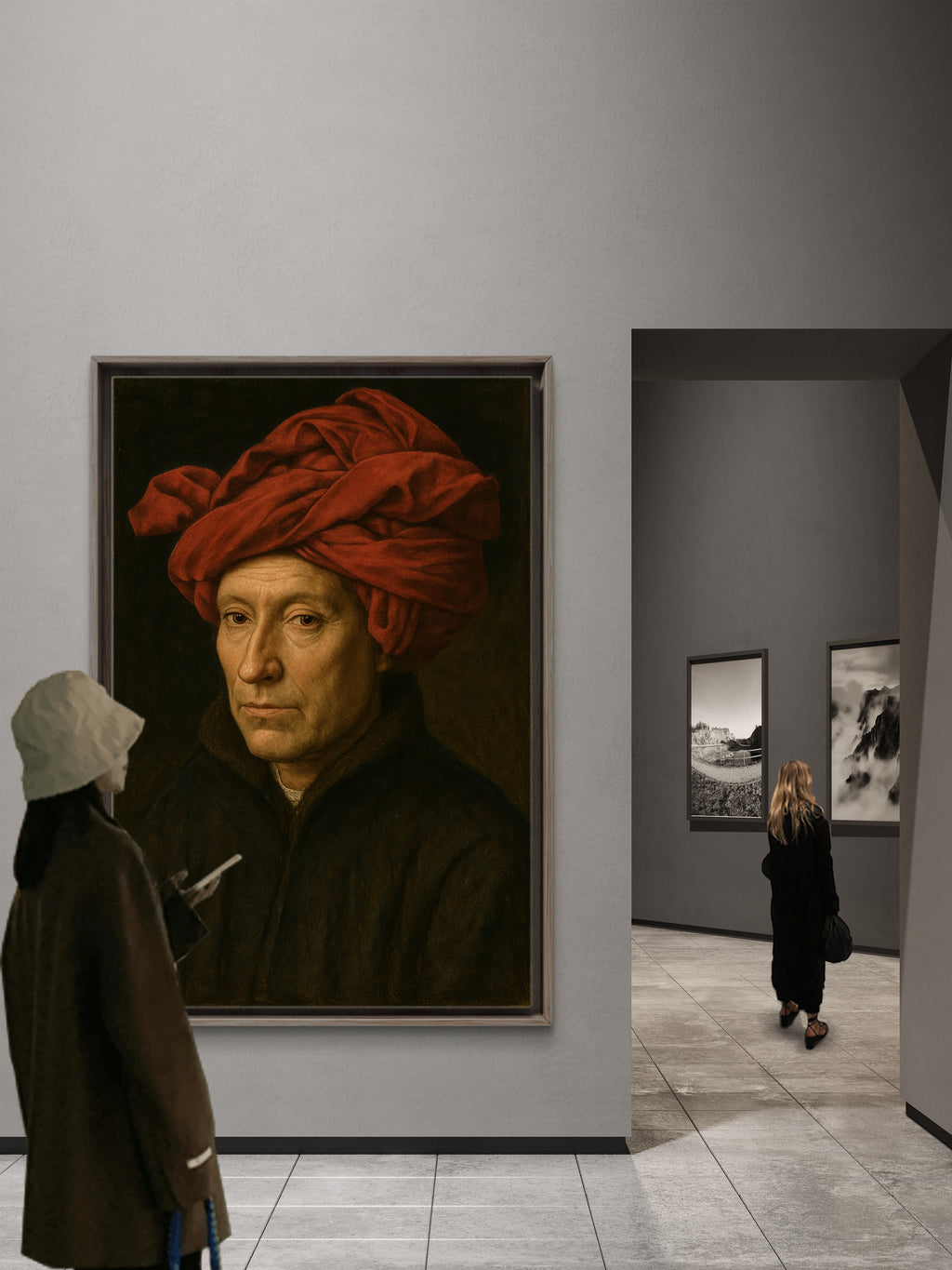 Jan Van Eyck Man in a Red Turban 1433 — The Artist's Gaze