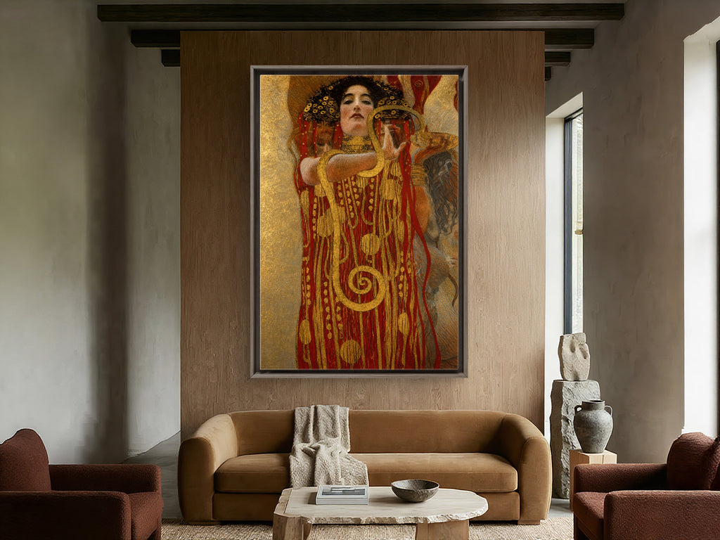 Detail of Hygieia, goddess of health, from Klimt’s University of Vienna Faculty Painting "Medicine," 1901, Remastered in the Elliott Best Studio