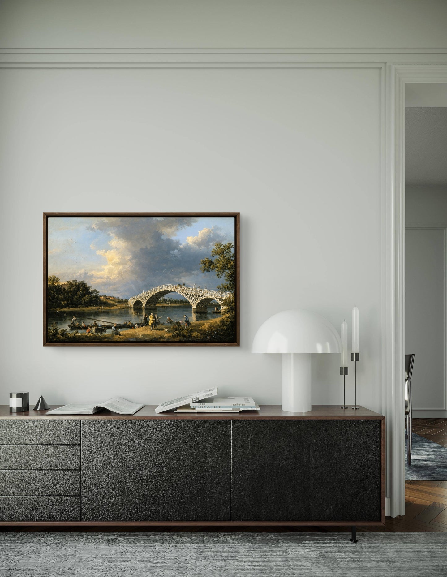 Old Walton Bridge, by Canaletto