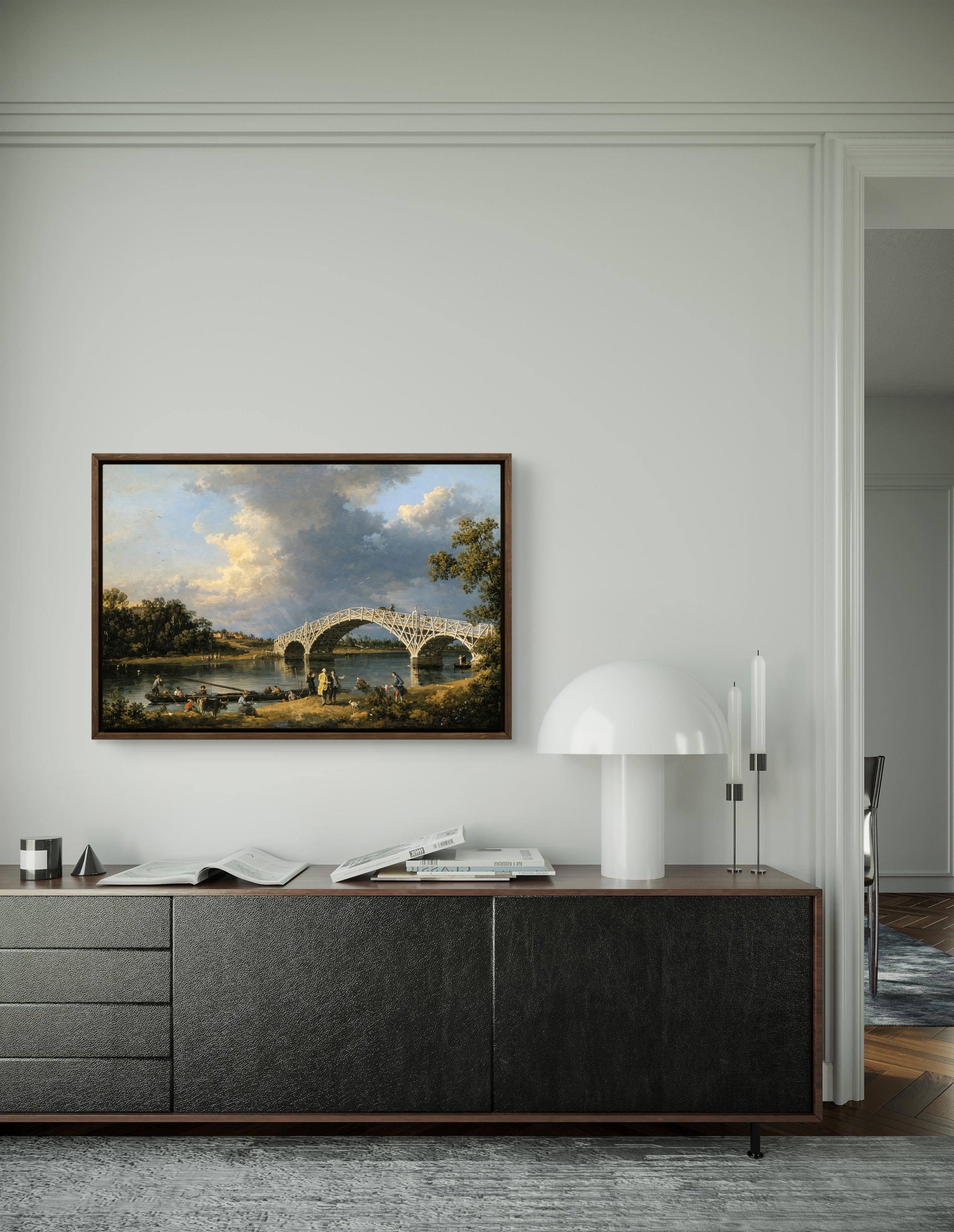 Old Walton Bridge, by Canaletto