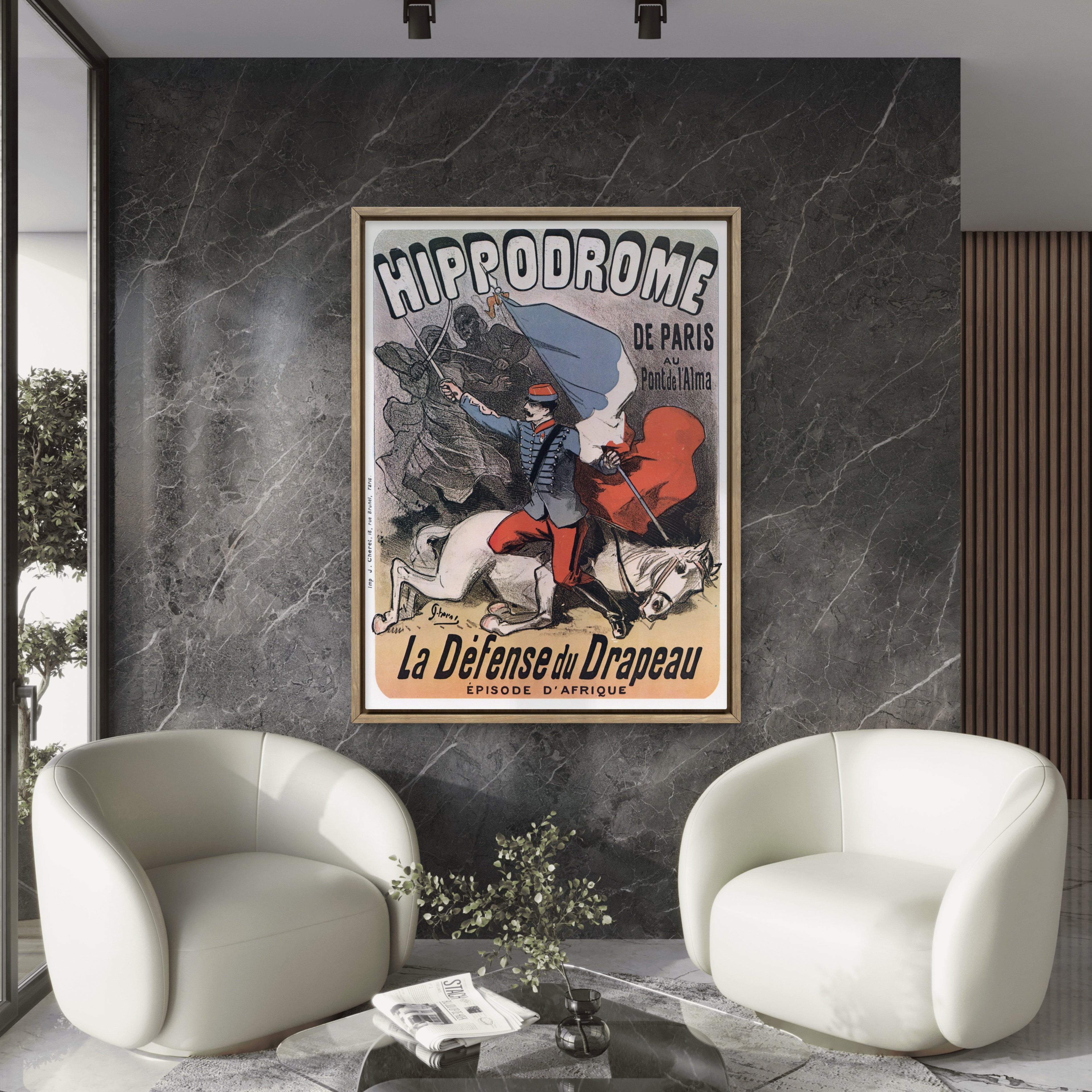 Jules Chéret La Défense du Drapeau 1880 - Patriotic French Poster