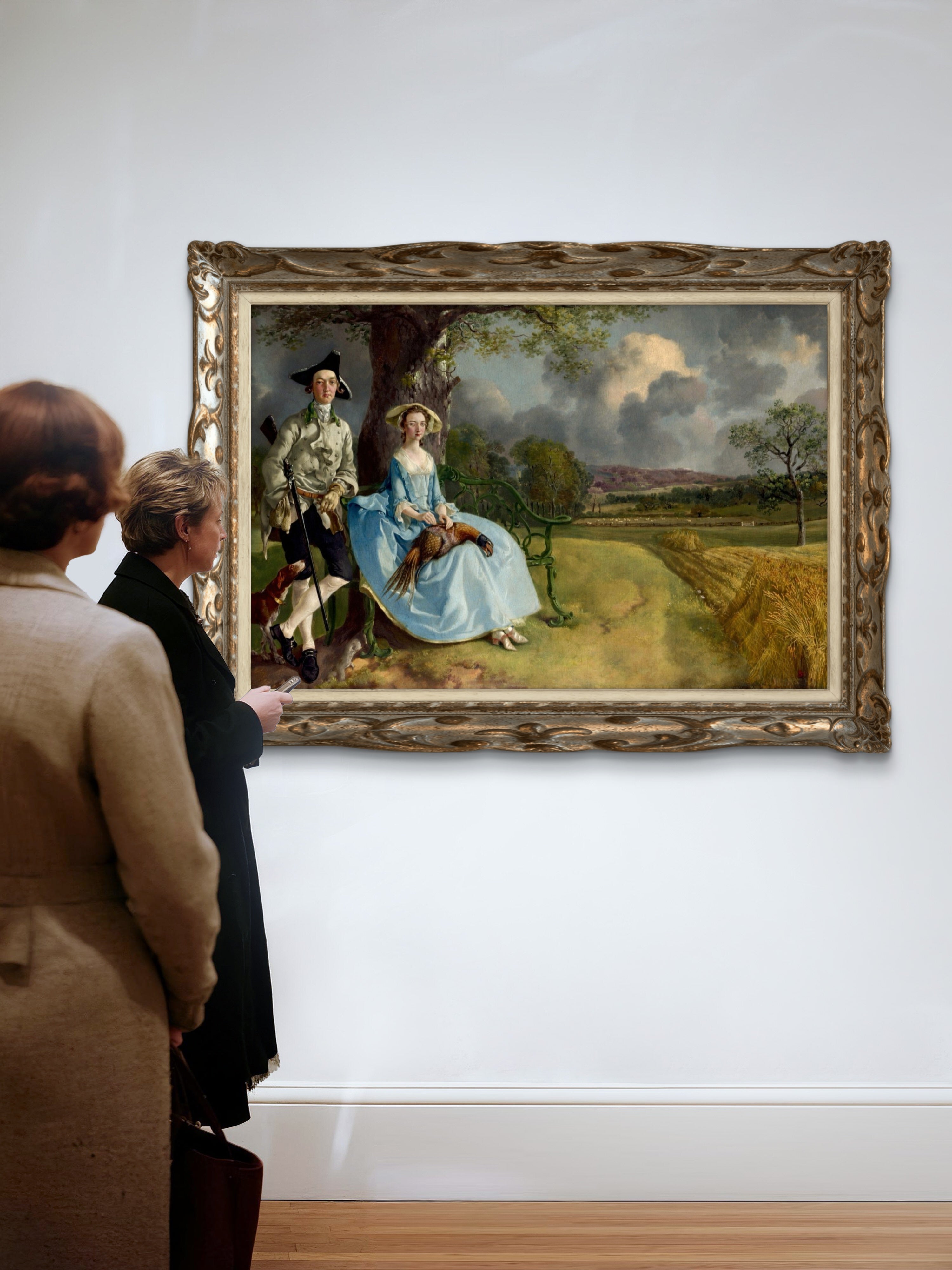 Thomas Gainsborough Mr. and Mrs. Andrews c.1750 — The Unfinished Masterpiece Completed — Limited Edition of 100