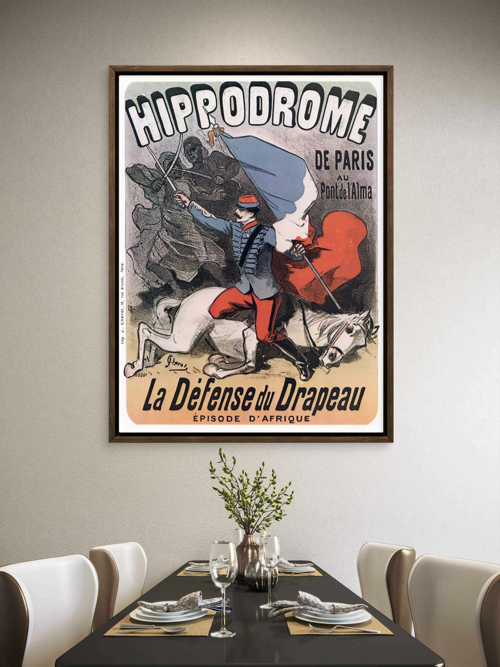 Jules Chéret La Défense du Drapeau 1880 - Patriotic French Poster