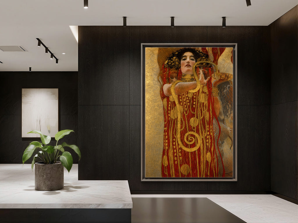 Detail of Hygieia, goddess of health, from Klimt’s University of Vienna Faculty Painting "Medicine," 1901, Remastered in the Elliott Best Studio