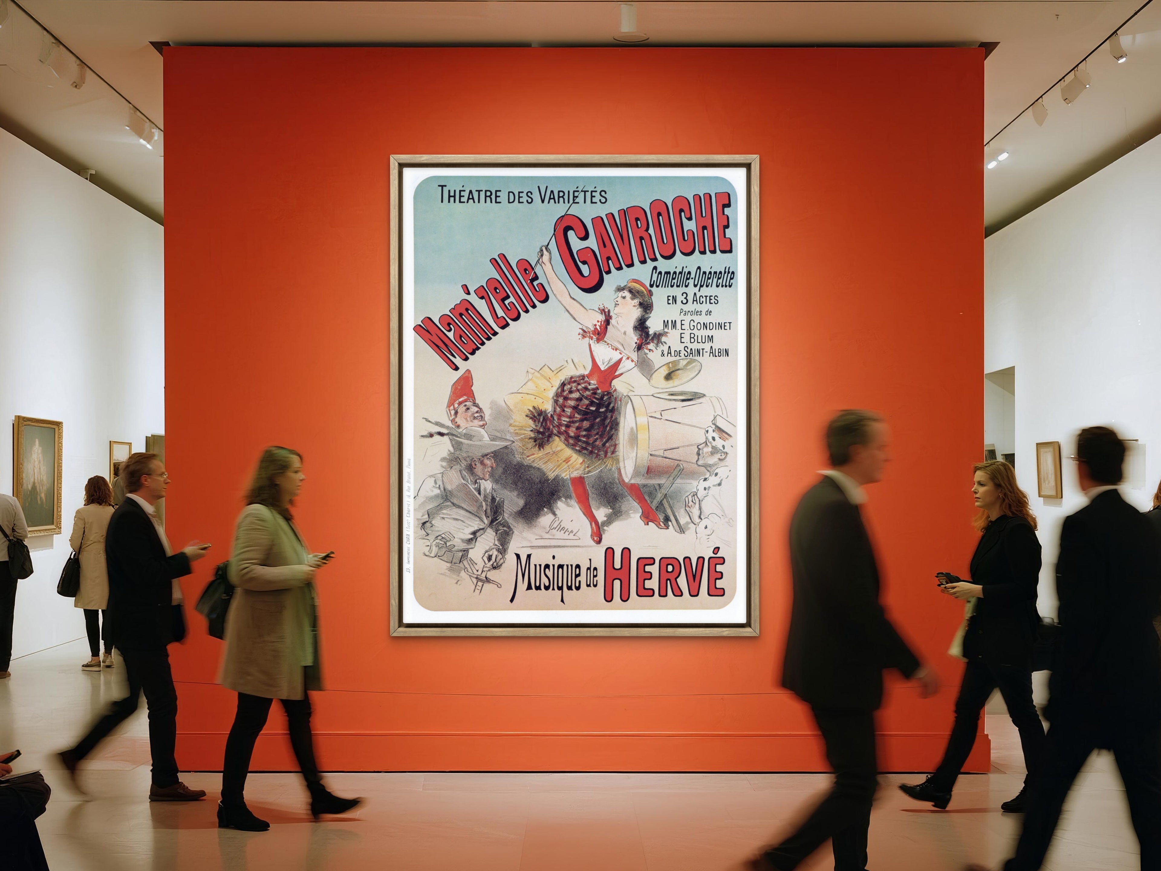 Jules Chéret Mam'zelle Gavroche 1885 - Early Belle Époque Theater Poster