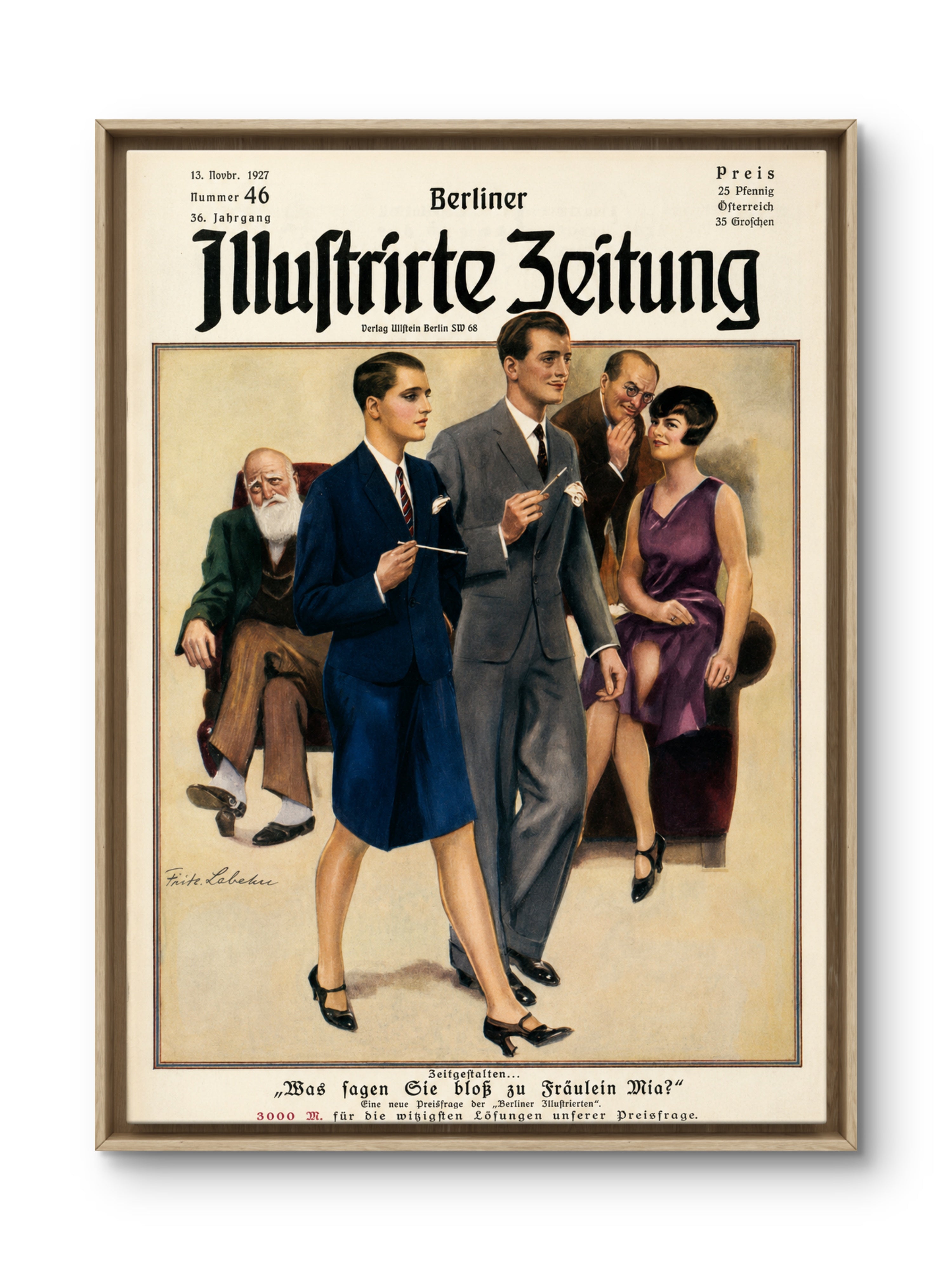 Fräulein Mia, Berlin 1927 A Restored Cover of the Berliner Illustrirte Zeitung