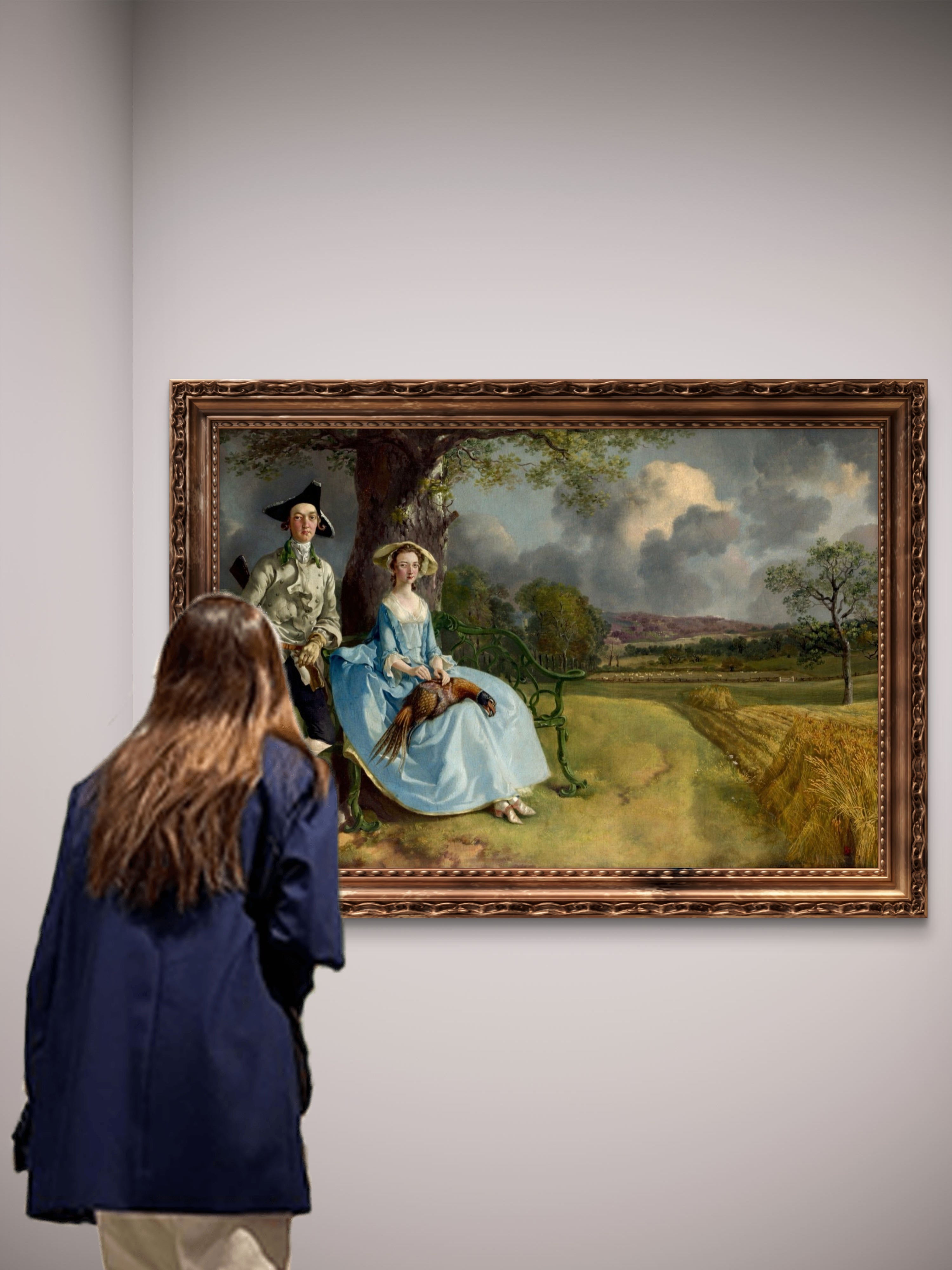 Thomas Gainsborough Mr. and Mrs. Andrews c.1750 — The Unfinished Masterpiece Completed — Limited Edition of 100