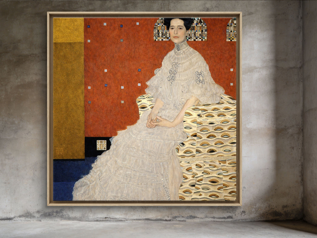 Portrait of Fritza Riedler (wife of the Austrian engineer Alois Riedler), Gustav Klimt, 1906 - An Elliott Best Restoration