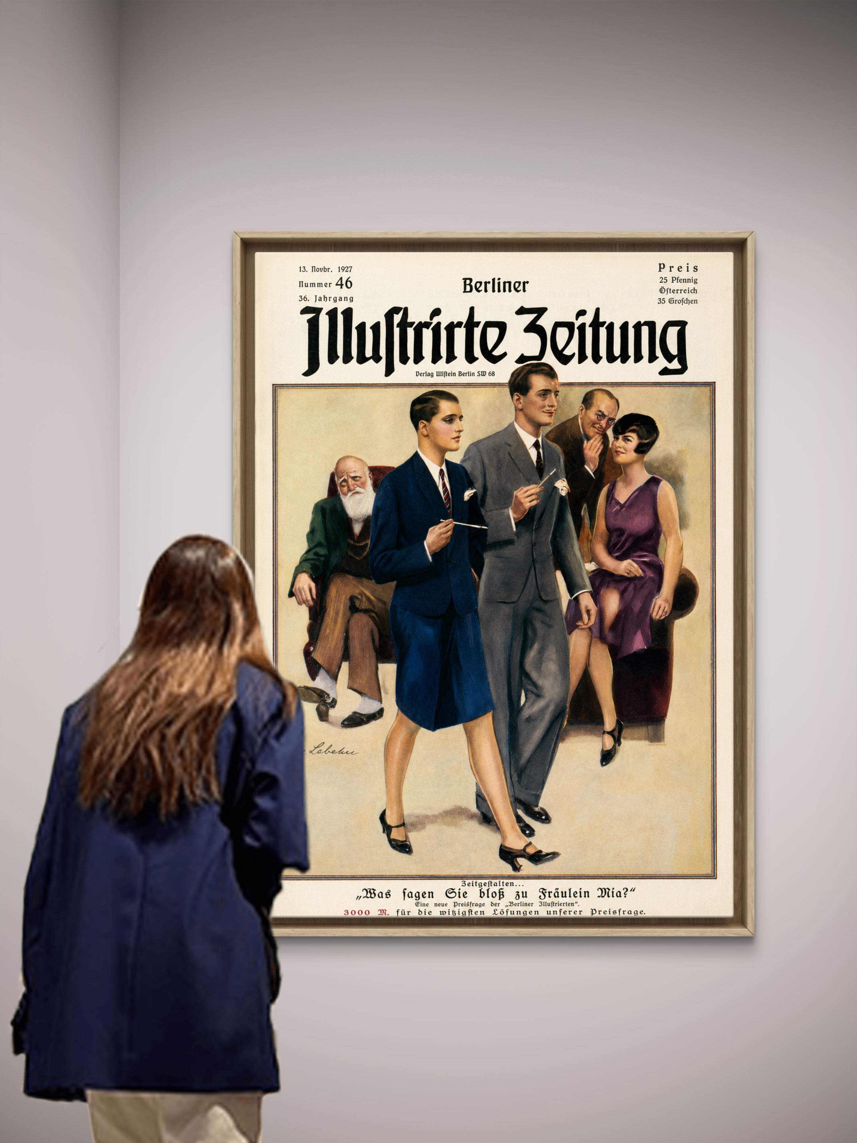 Fräulein Mia, Berlin 1927 A Restored Cover of the Berliner Illustrirte Zeitung