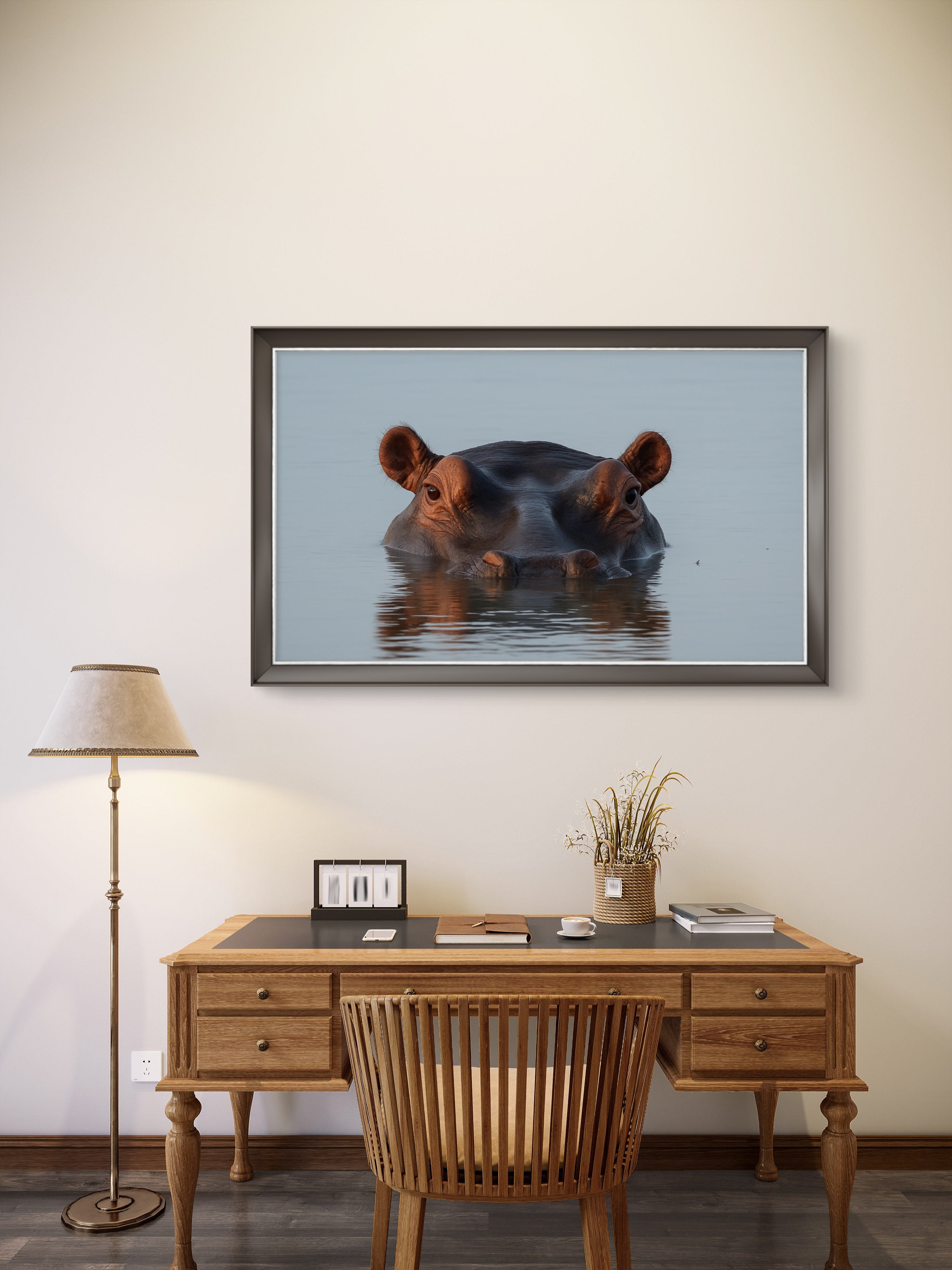 Moment of Stillness, Leopard Song Game Reserve, Hippo, — An Elliott Best Original Photograph
