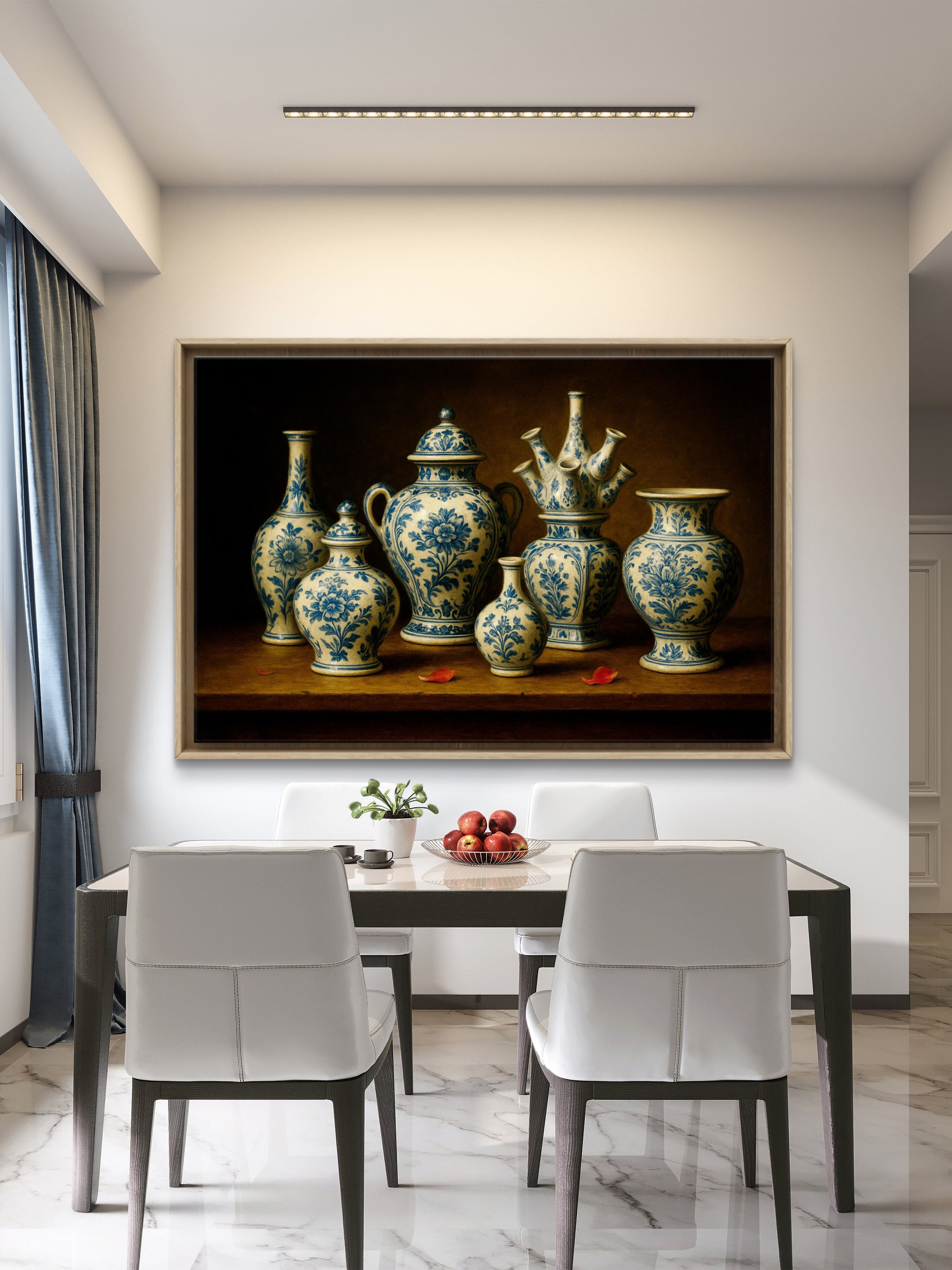 The Blue Cabinet — A Still Life in Delftware