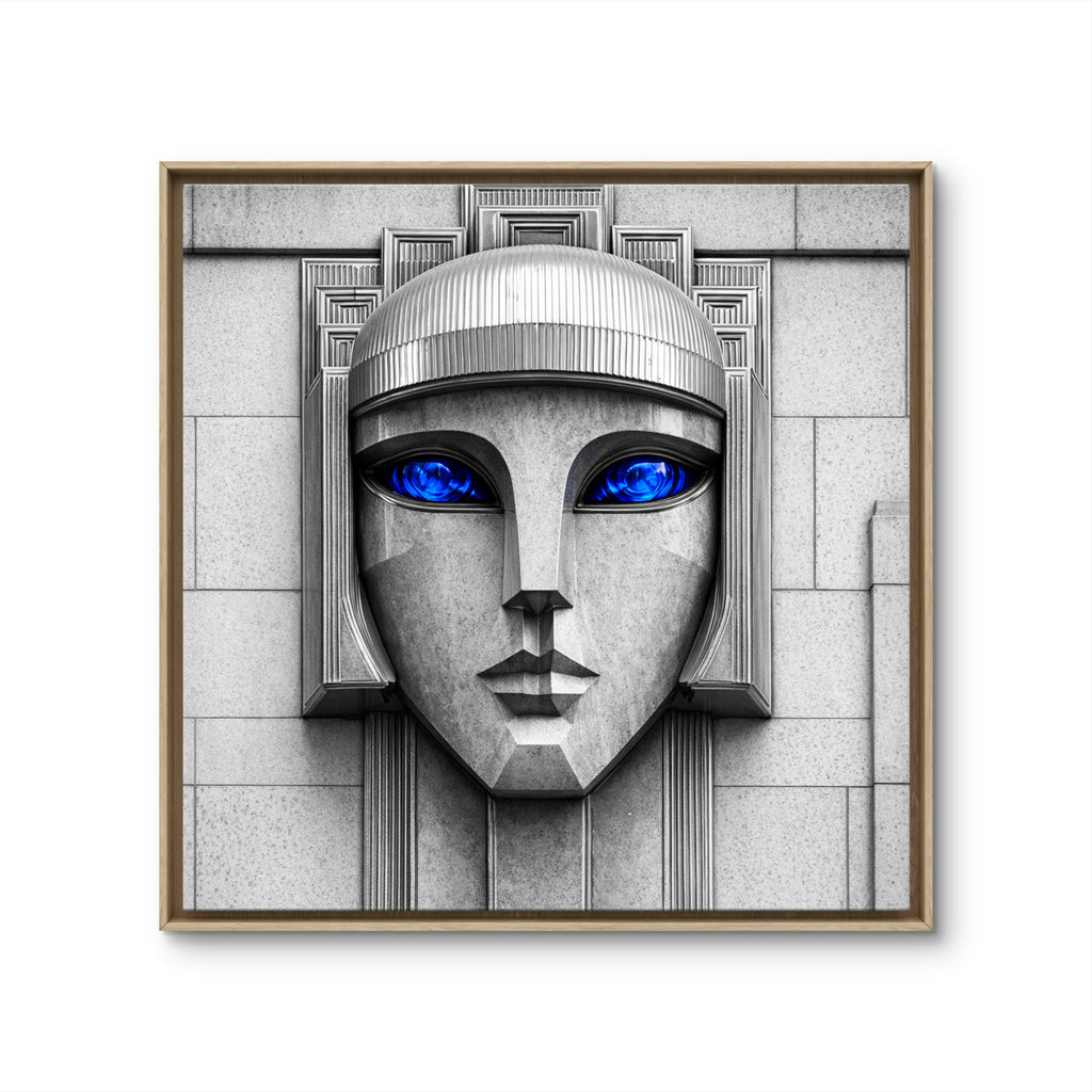 Art Deco Face with Sapphire Eyes — Original Fine Art Photography Print