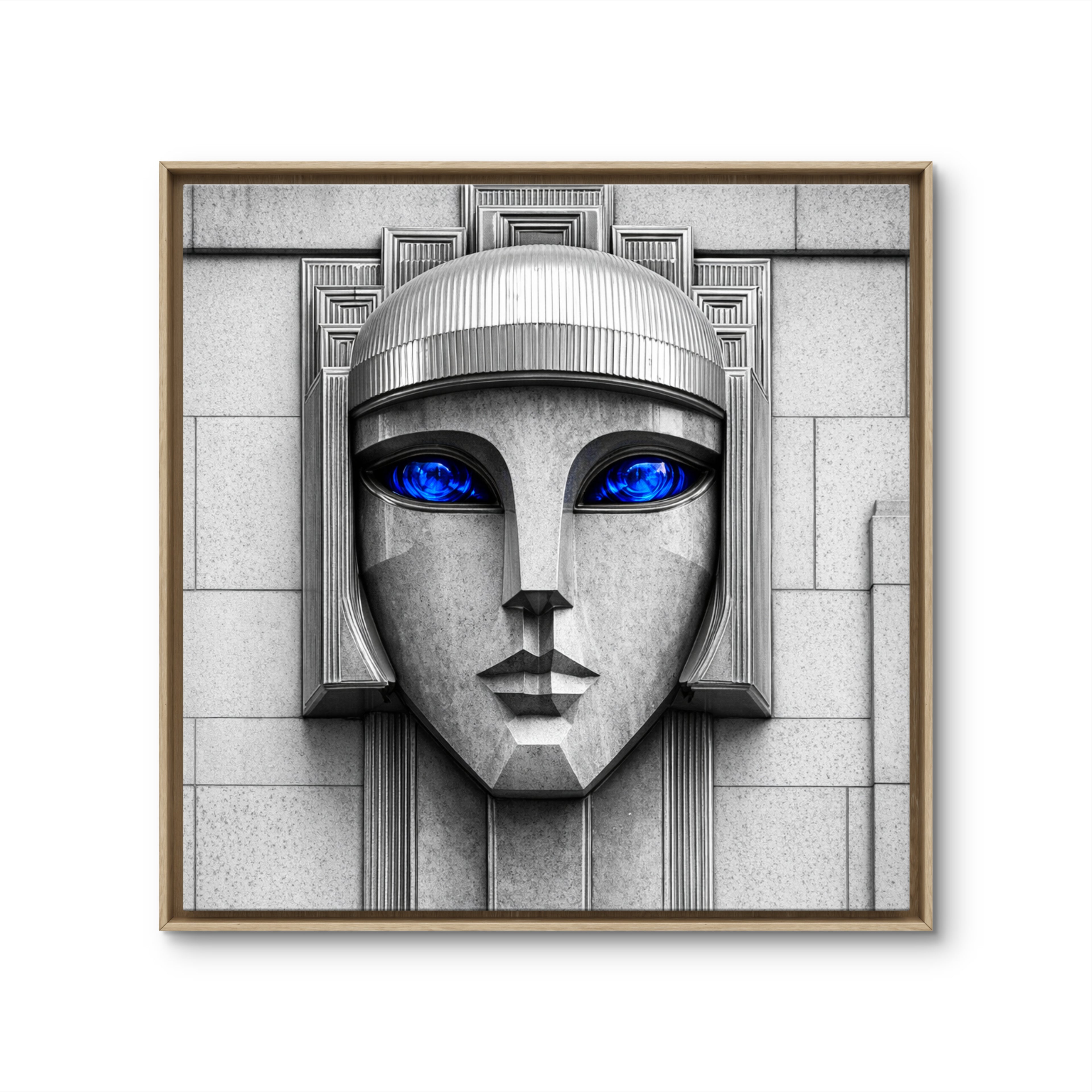 Art Deco Face with Sapphire Eyes — Original Fine Art Photography Print
