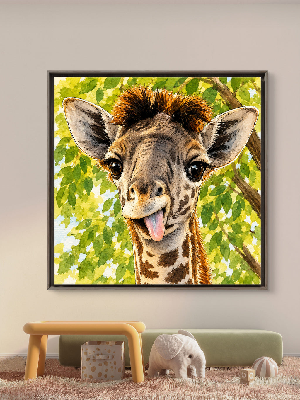 Baby Giraffe Fine Art Print — Nursery & Children's Room Wall Art