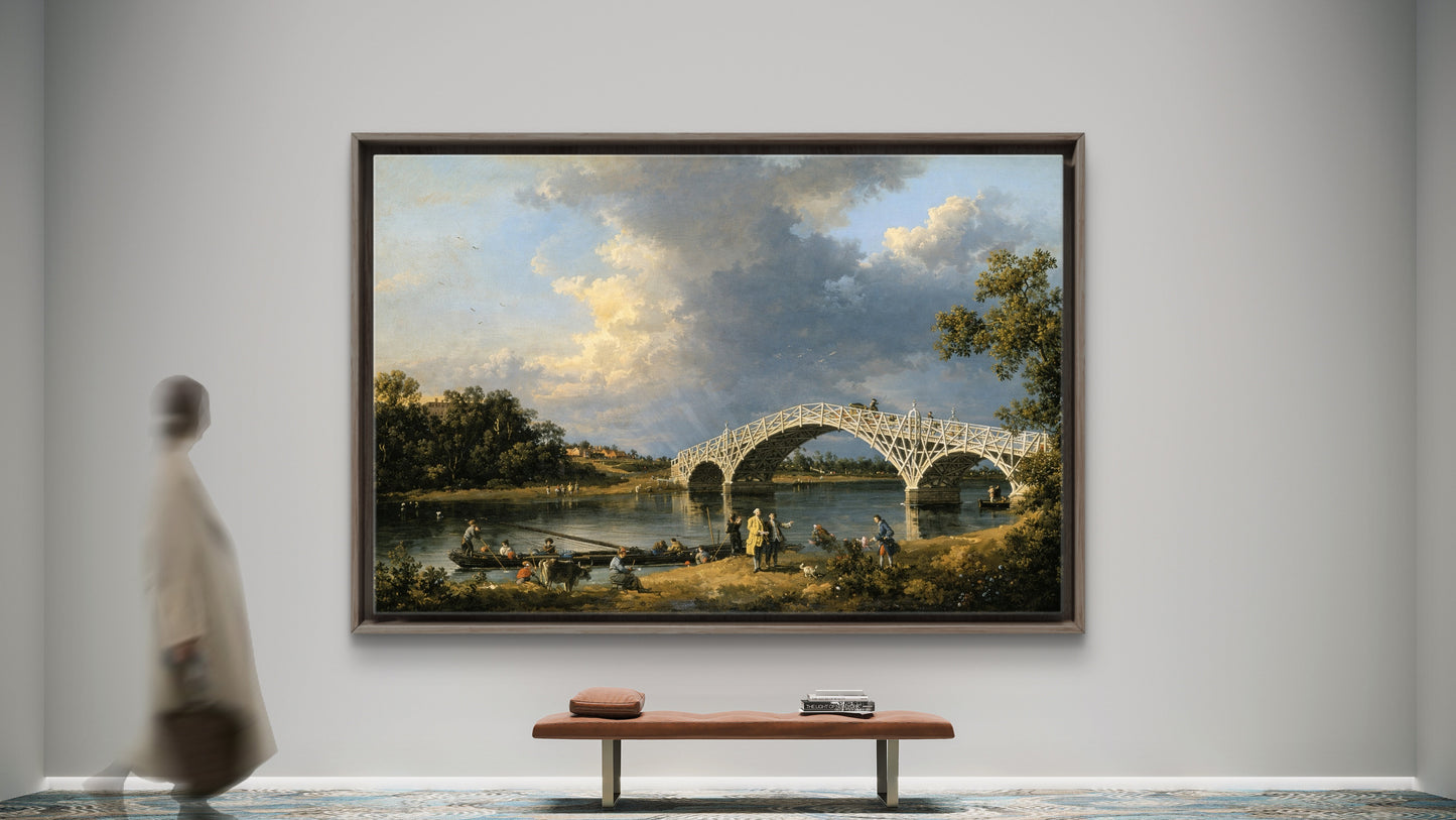 Old Walton Bridge, by Canaletto
