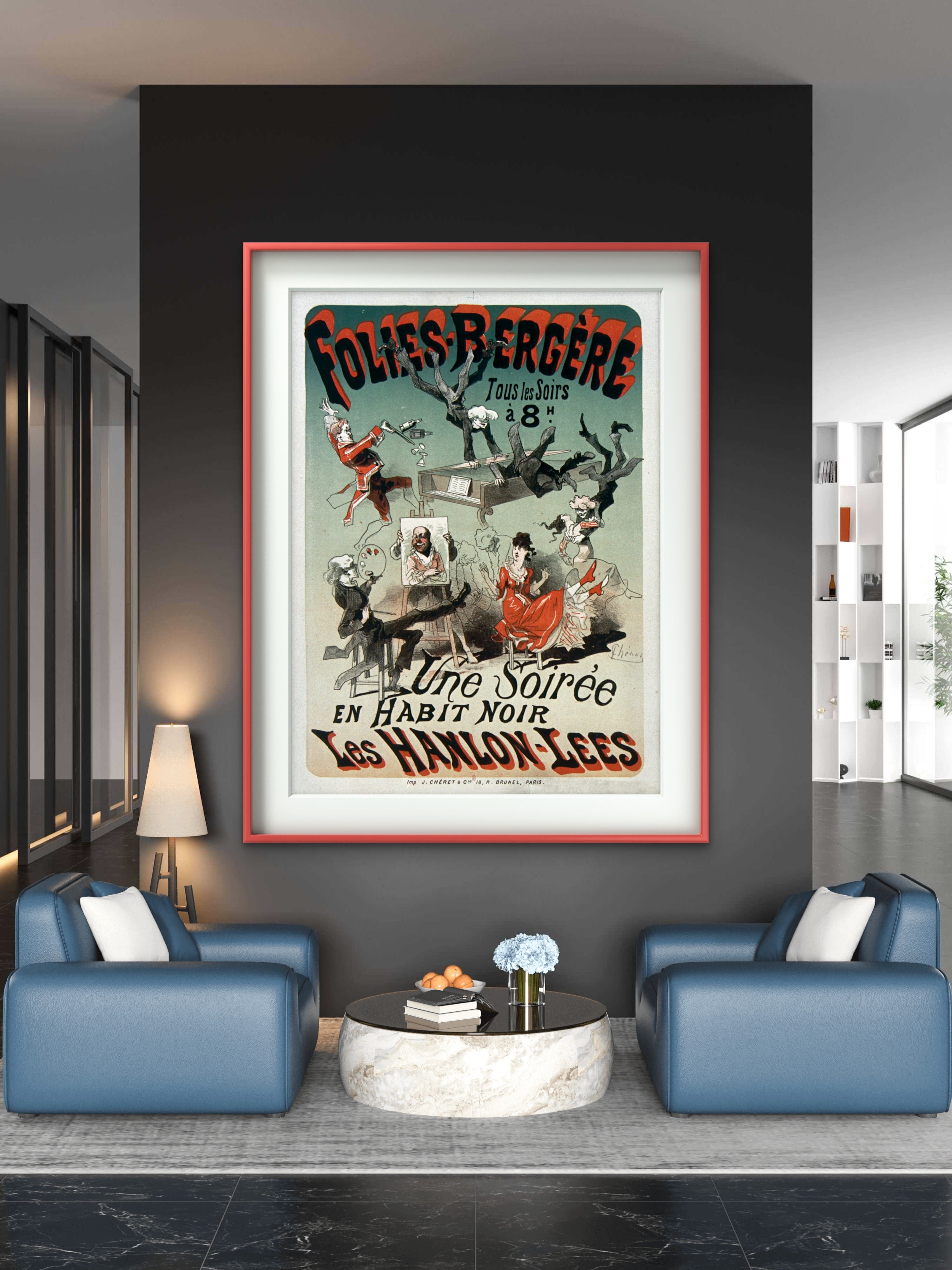 Jules Chéret Folies Bergère 1878 - Historic Belle Époque Poster