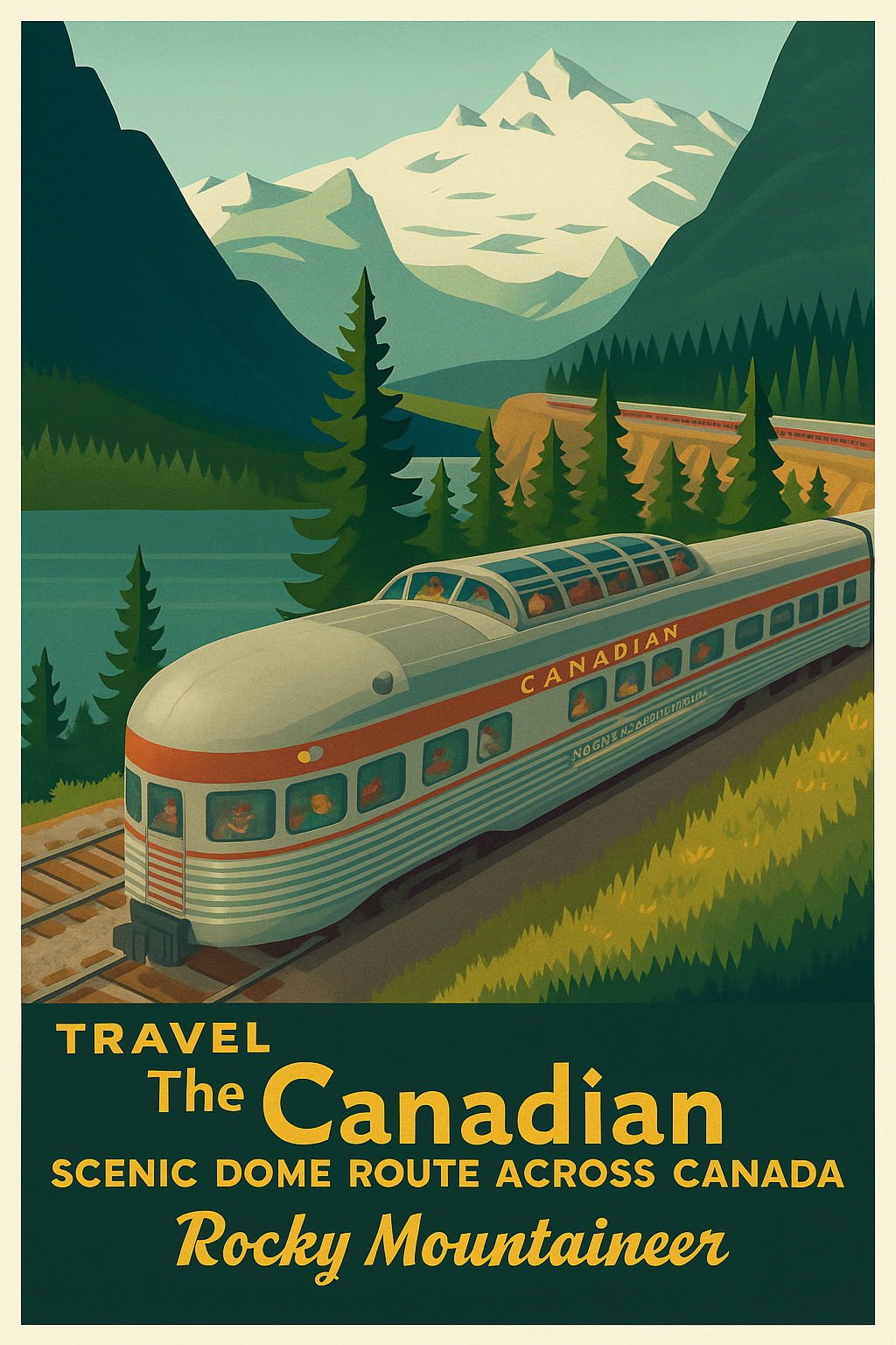 The Canadian — Rocky Mountain Glass Dome Rail Journey c.1955
