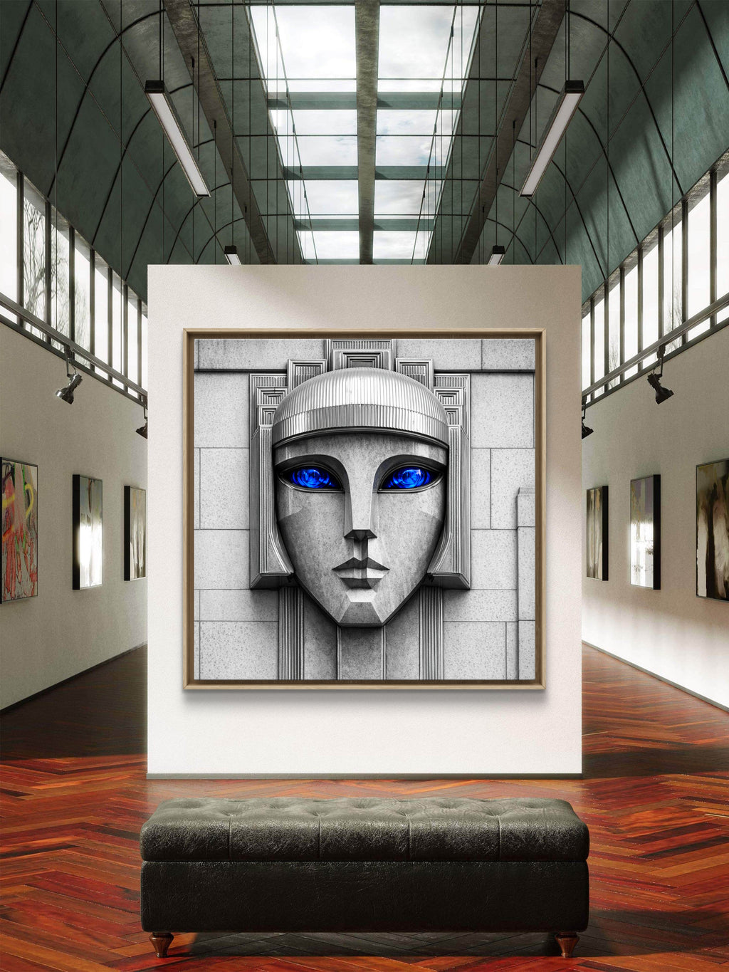 Art Deco Face with Sapphire Eyes — Original Fine Art Photography Print