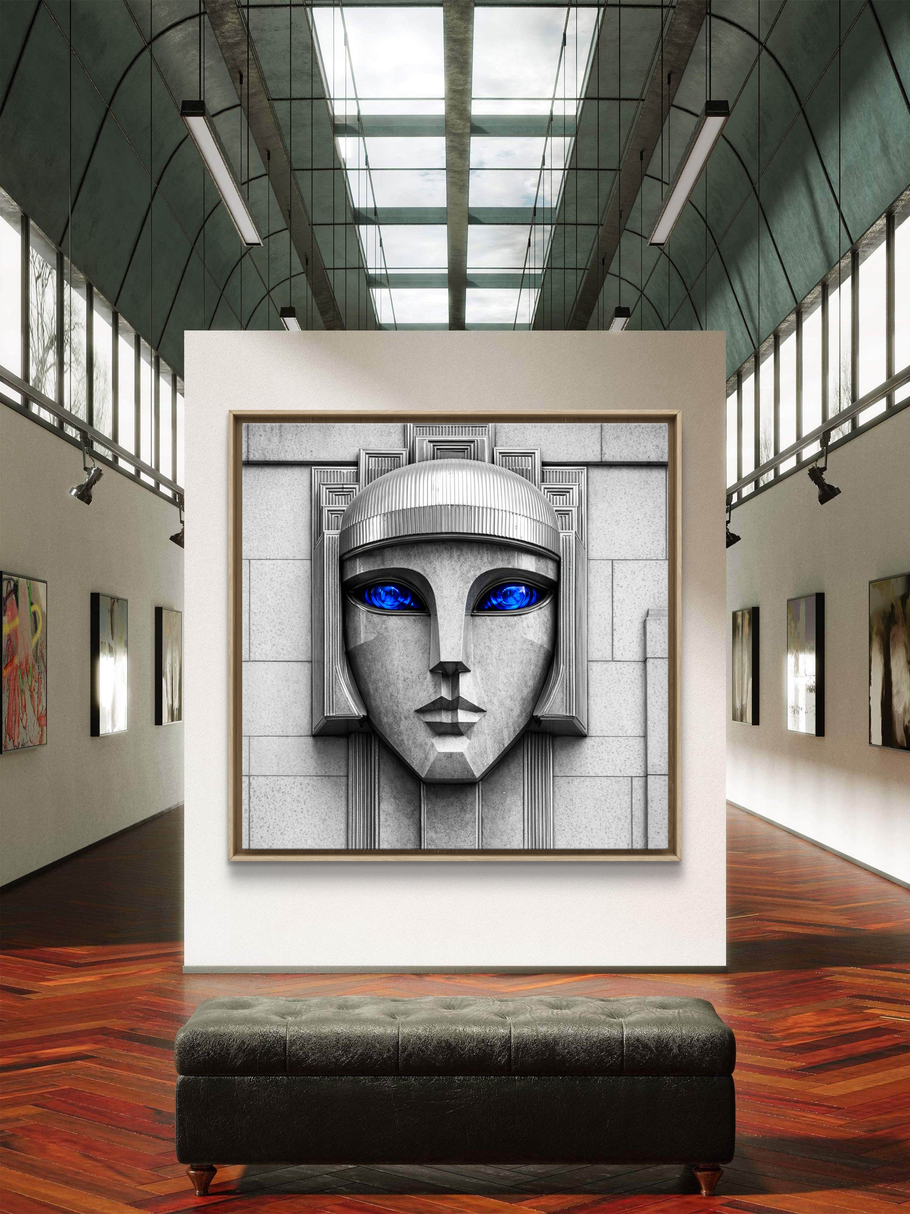 Art Deco Face with Sapphire Eyes — Original Fine Art Photography Print