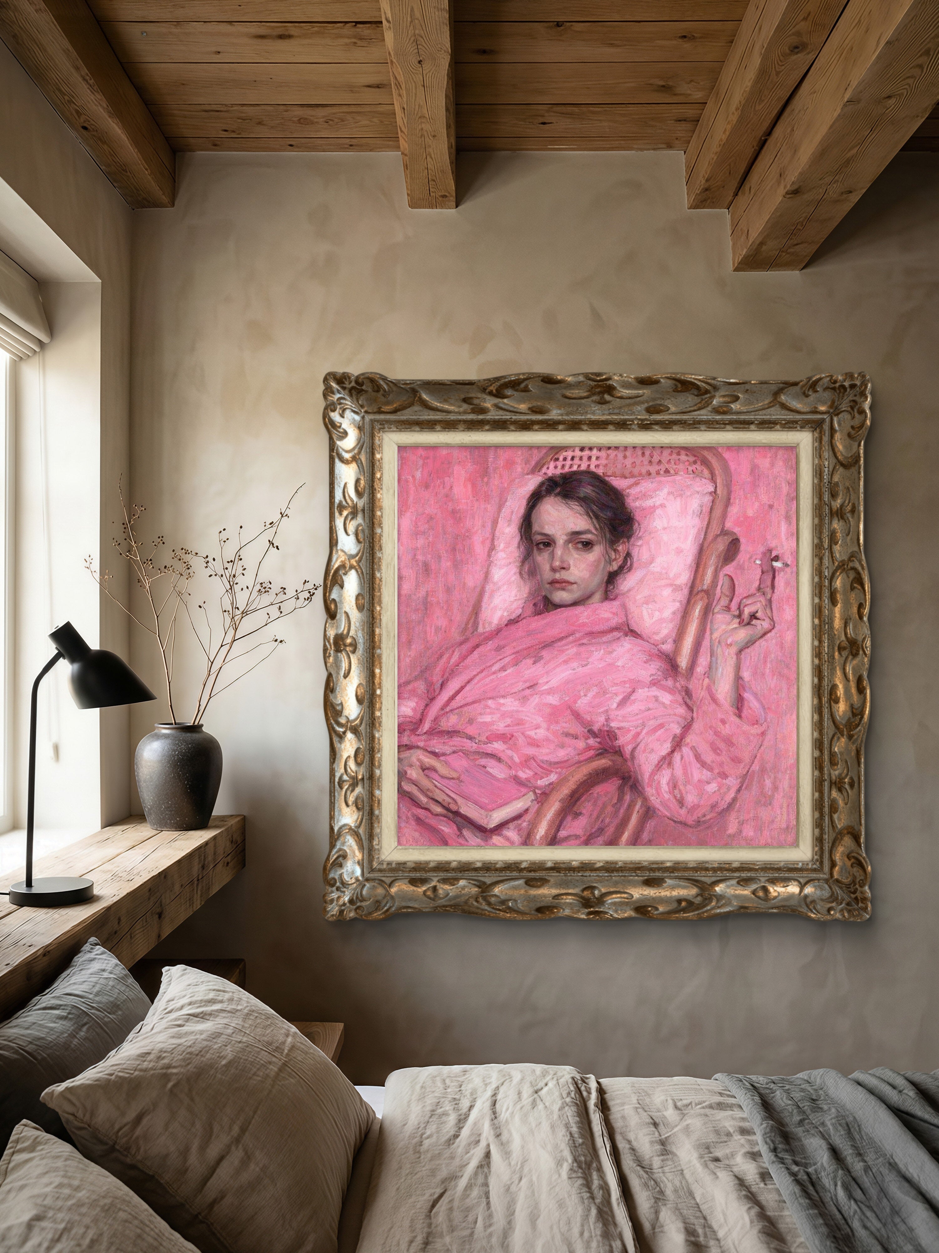 Repose in a Pink Robe