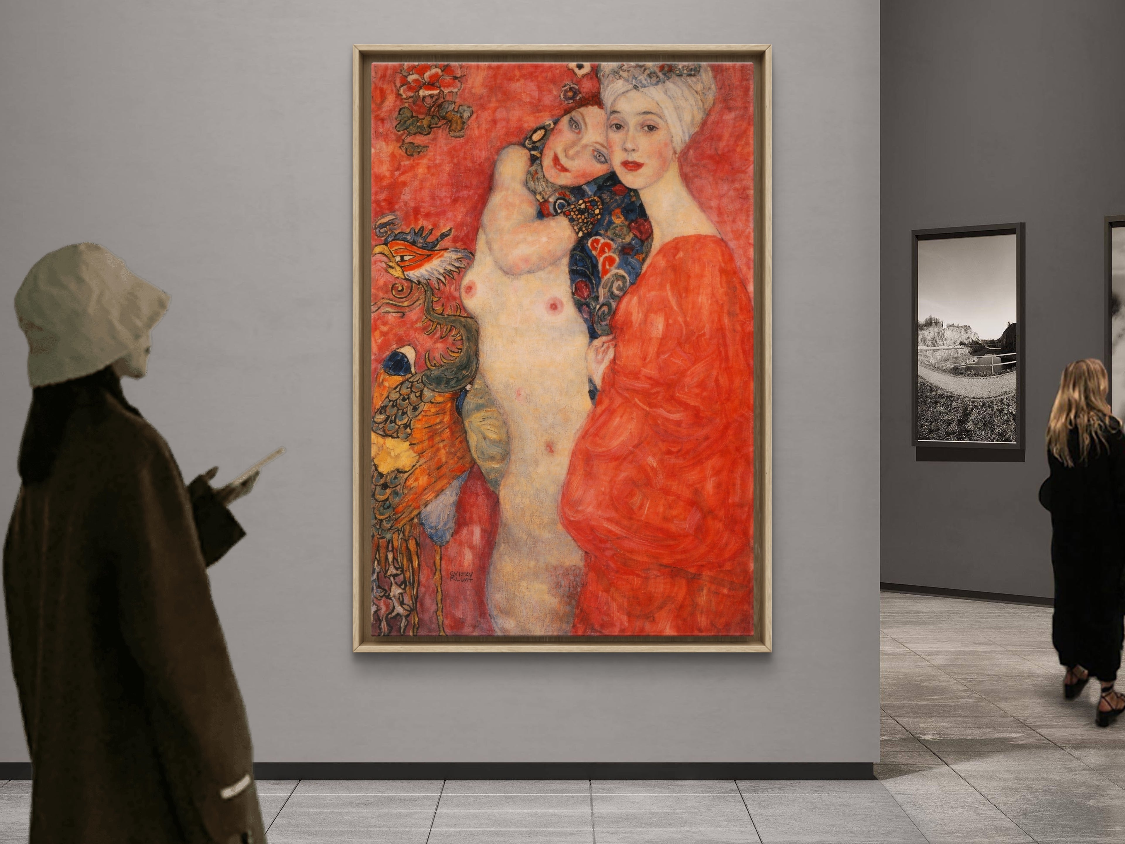 Gustav Klimt (1862–1918), Girl Friends (Die Freundinnen), 1916–1917, Remastered by Elliott Best