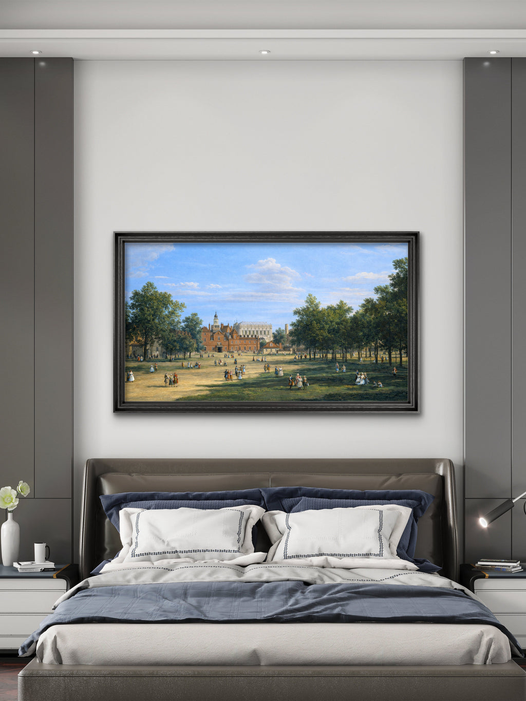 The Old Horse Guards and the Banqueting House from St James's Park, by Canaletto