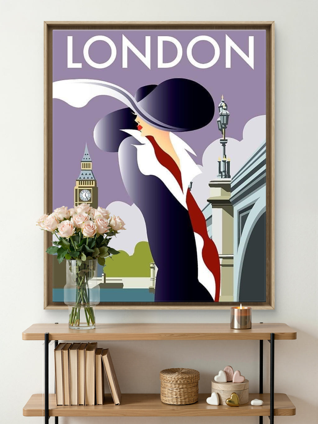 London Art Deco Travel Poster 1930s — The Lady at Westminster