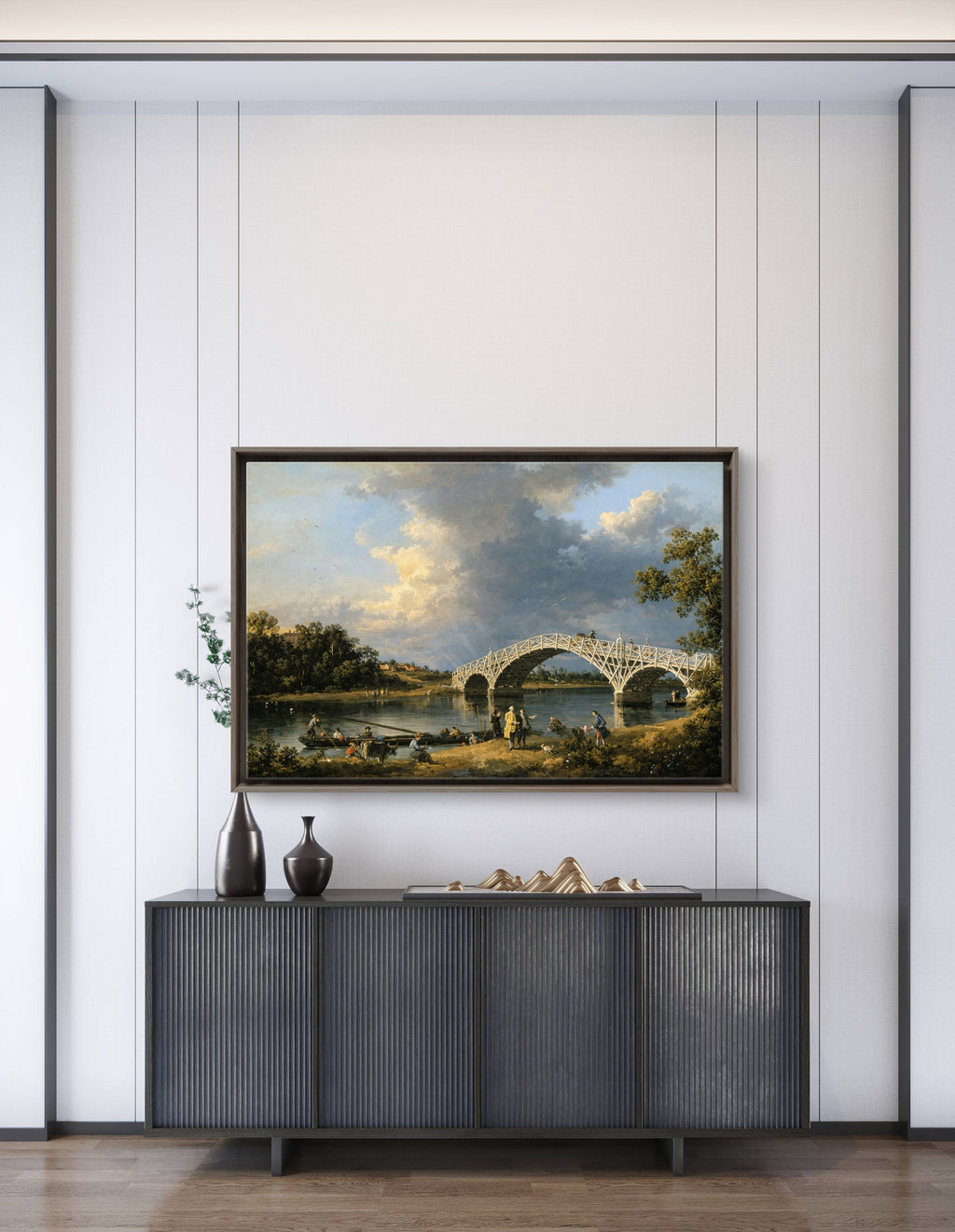 Old Walton Bridge, by Canaletto