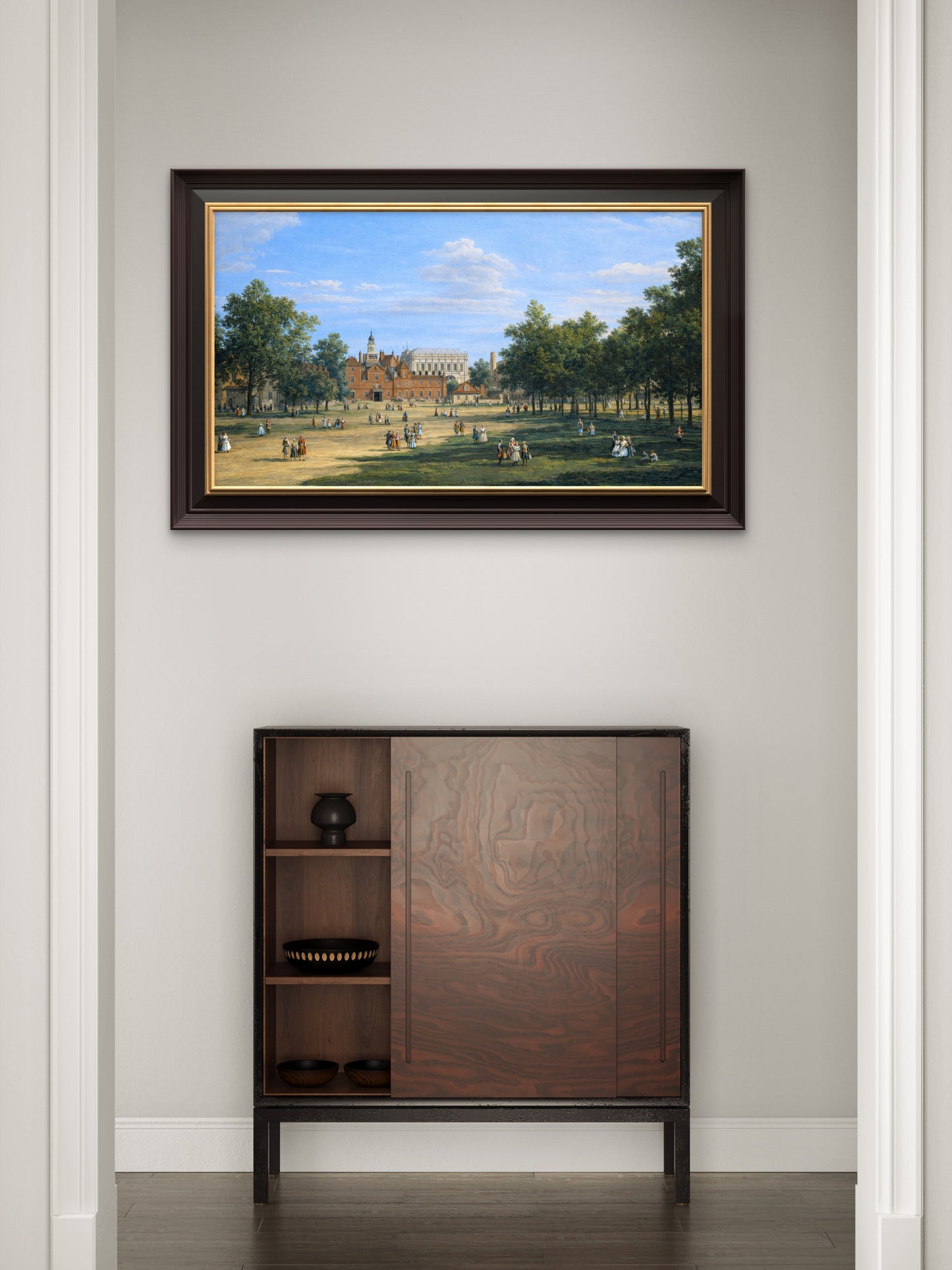 The Old Horse Guards and the Banqueting House from St James's Park, by Canaletto