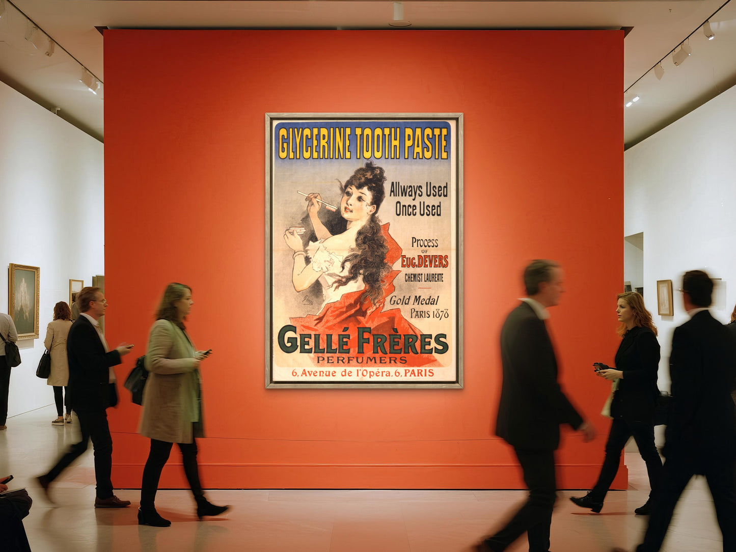 "Glycerine Tooth Paste," from the Parisian perfumery Gellé Frères, by Jules Chéret 1878