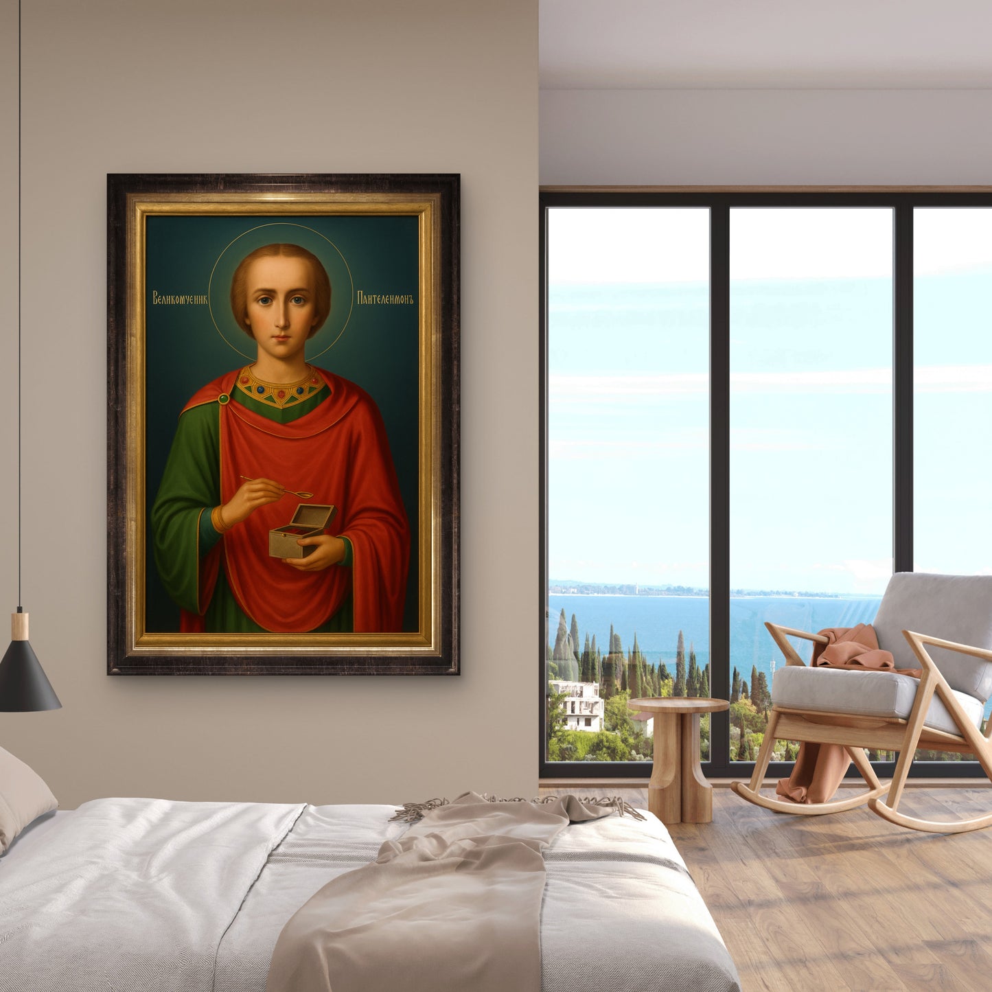 Saint Panteleimon, Patron Saint of healing, Russian Orthodox Icon