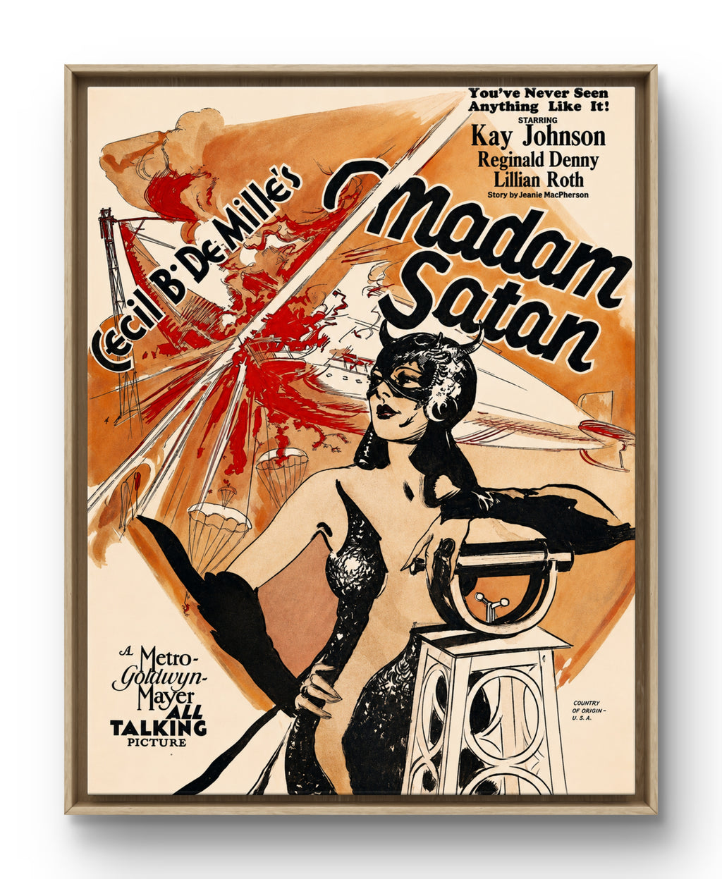 Madam Satan Movie Poster, 1930 Remastered