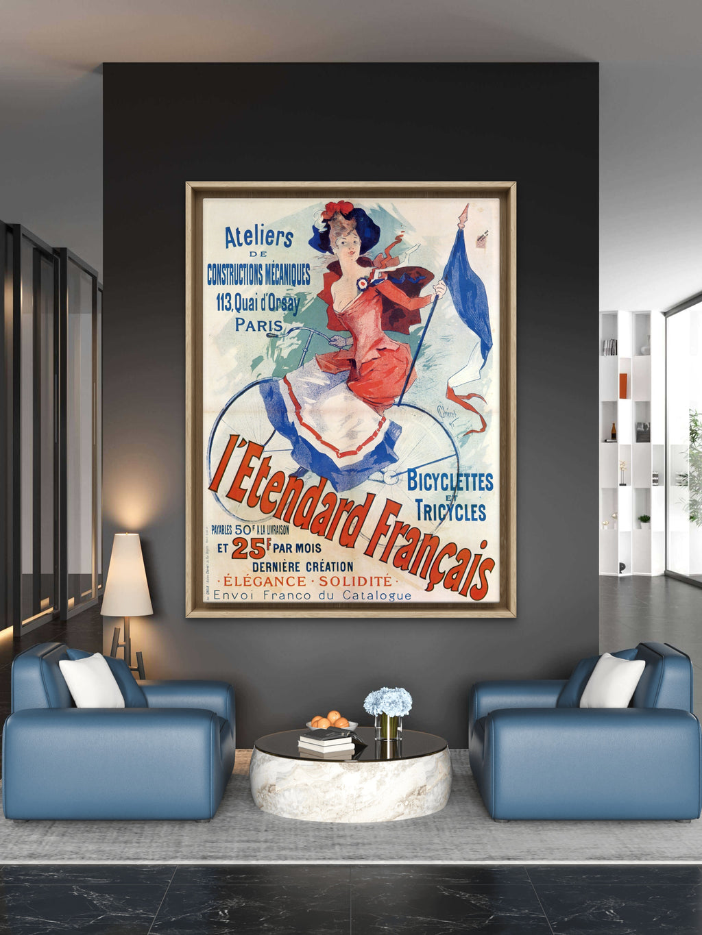 Jules Chéret "L'Etendard Français 1891," remastered in the Elliott Best Studio.
