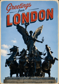 london postcards statue