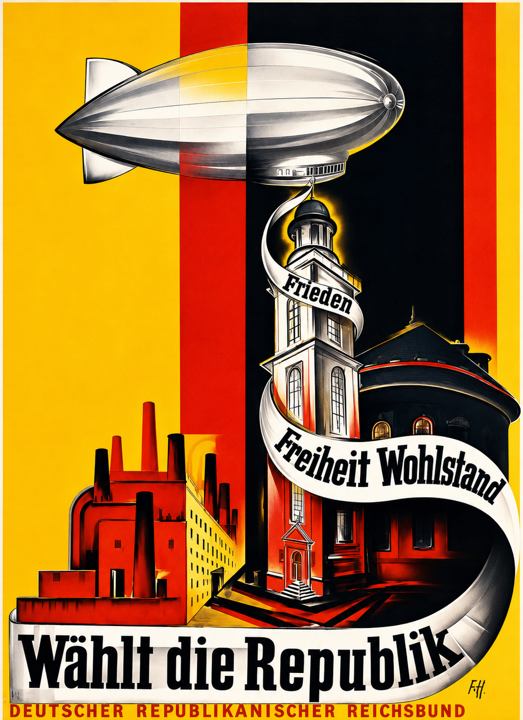 “Wählt die Republik” / “Vote for the Republic” Vintage Political Poster