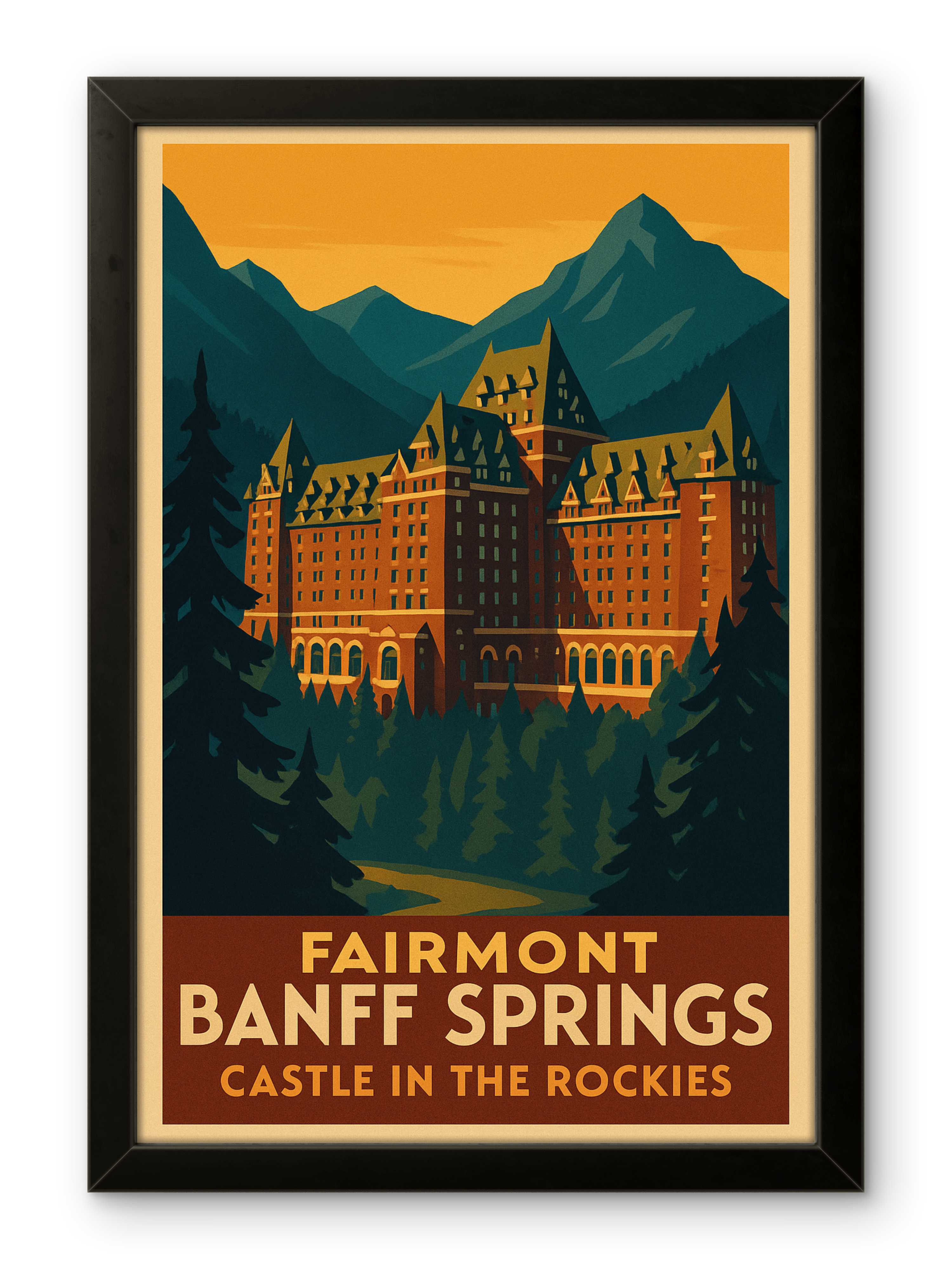 FRAMED & READY TO HANG The Fairmont Banff Springs, Alberta