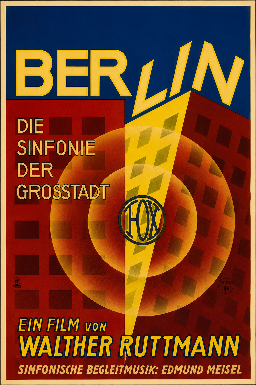 Berlin: Symphony of a Great City, 1927 Movie Poster, Elliott Best Remaster