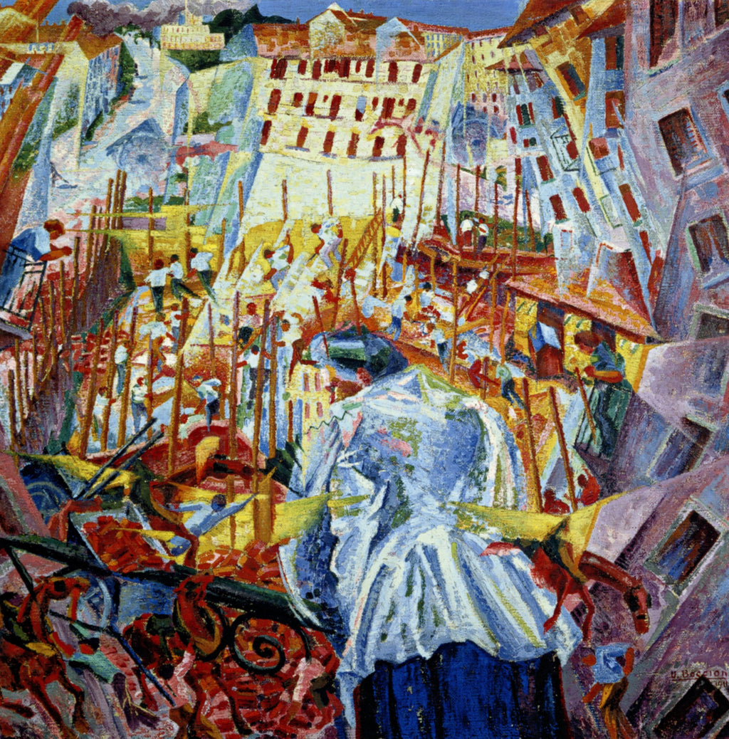 Umberto Boccioni The Street Enters the House 1911 - Futurist Art