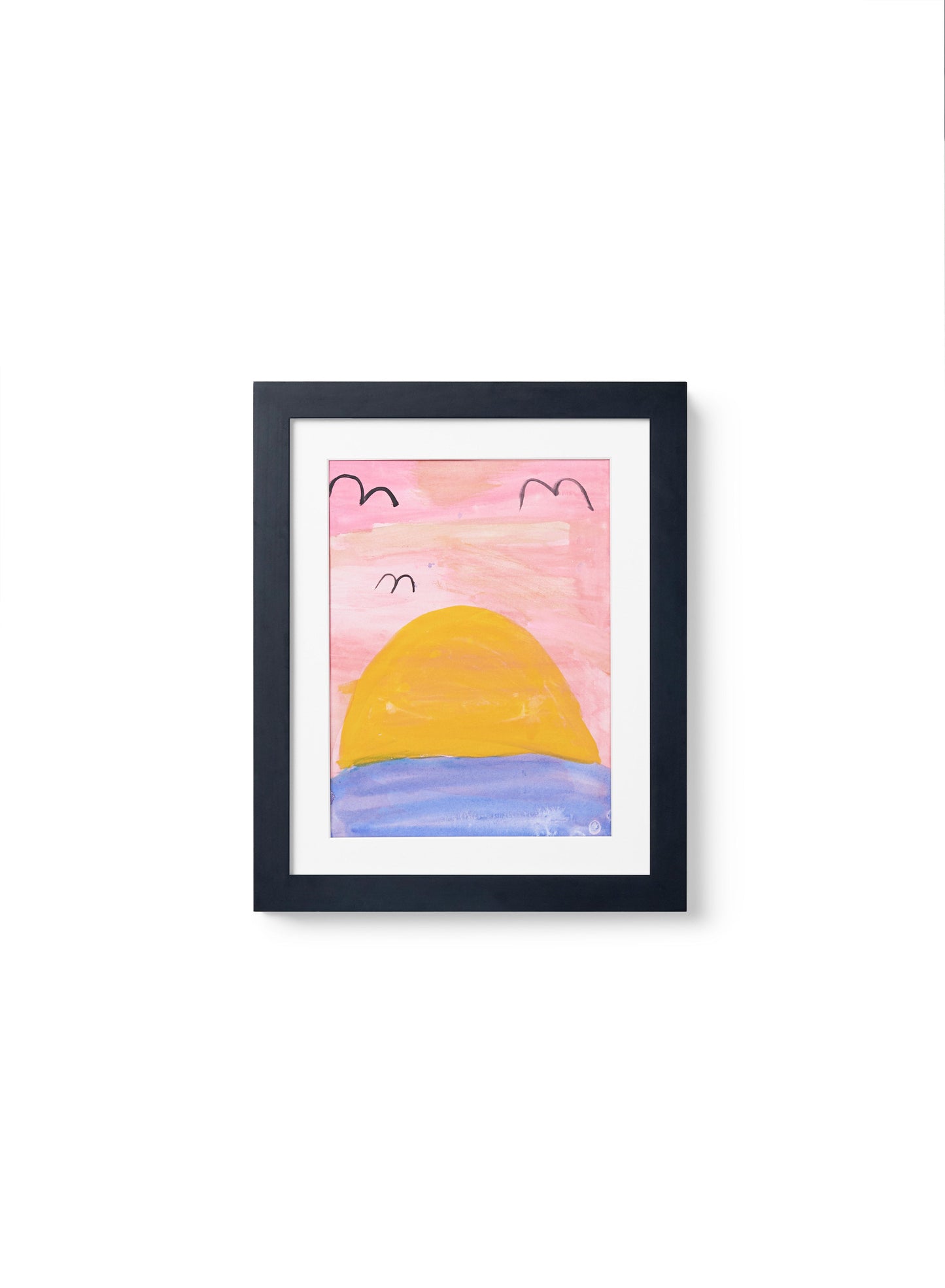 Kids Art Frame in Black Solid Wood, 8.5x11 in | 22x28 cm