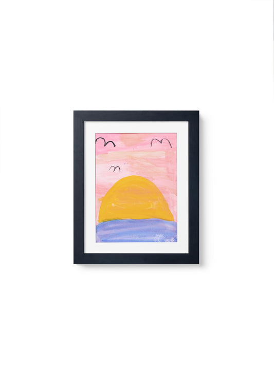 Kids Art Frame in Black Solid Wood, 8.5x11 in | 22x28 cm