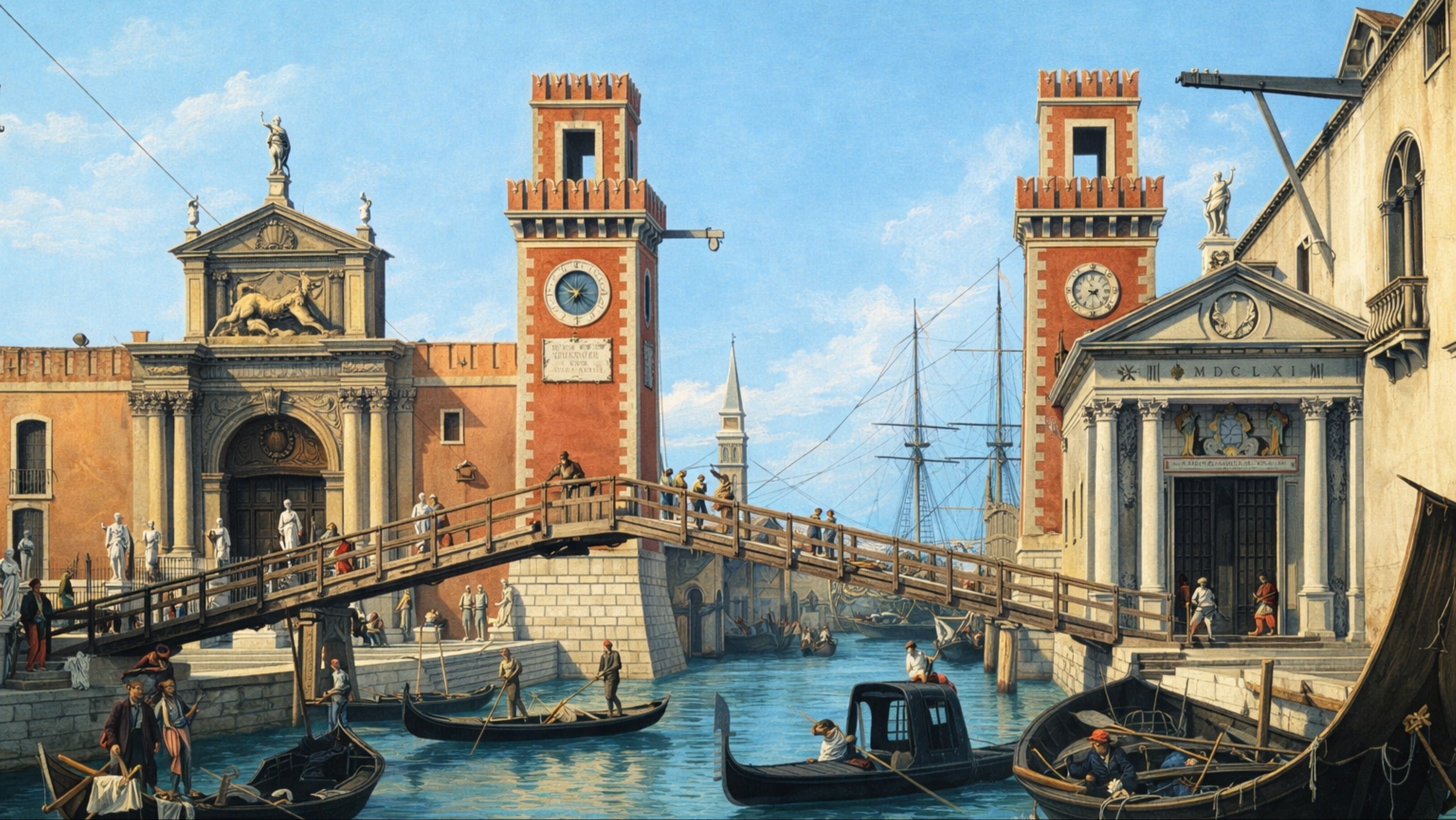 Venice: The Basin of San Marco on Ascension Day, by Canaletto.