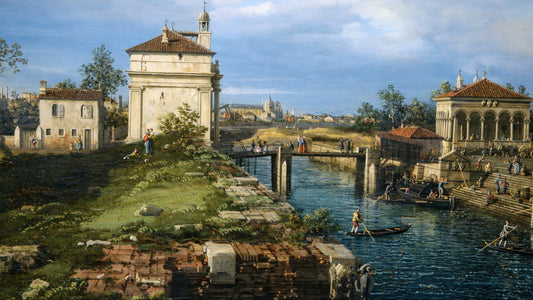 Capriccio with Ruins and Porta Portello, Padua, by Canaletto