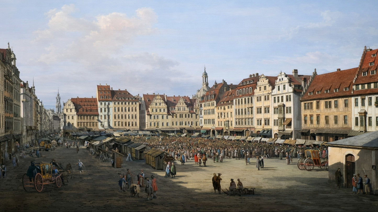 Dresden, Old Market, by Canaletto