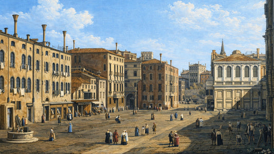 Campo San Giacomo di Rialto, Venice, by Canaletto