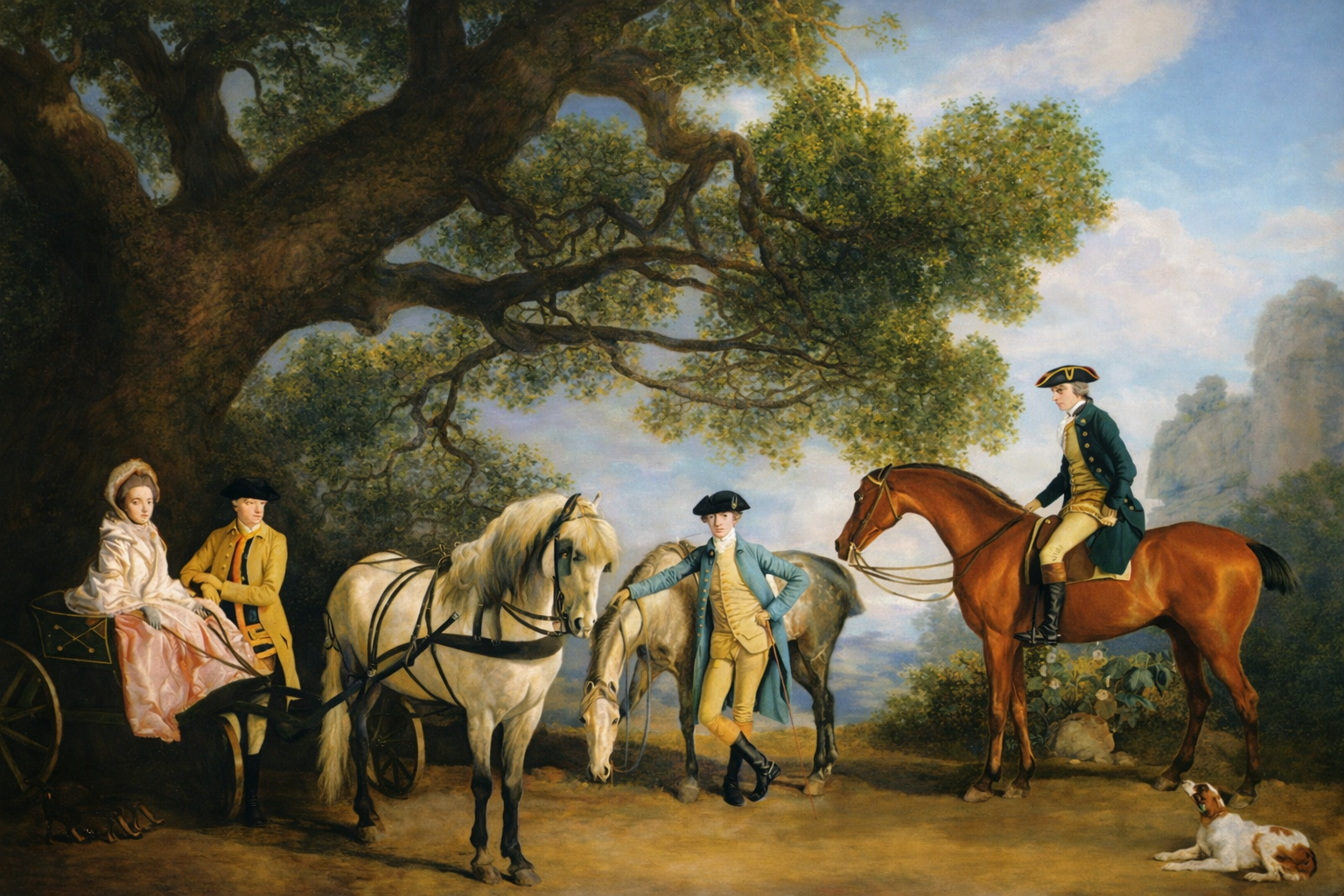 Stubbs, George (1724-1806) - The Melbourne & Milbanke families 1769-70
