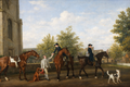 Stubbs, George (1724-1806) - Huntsmen setting out from Southill 1763-8