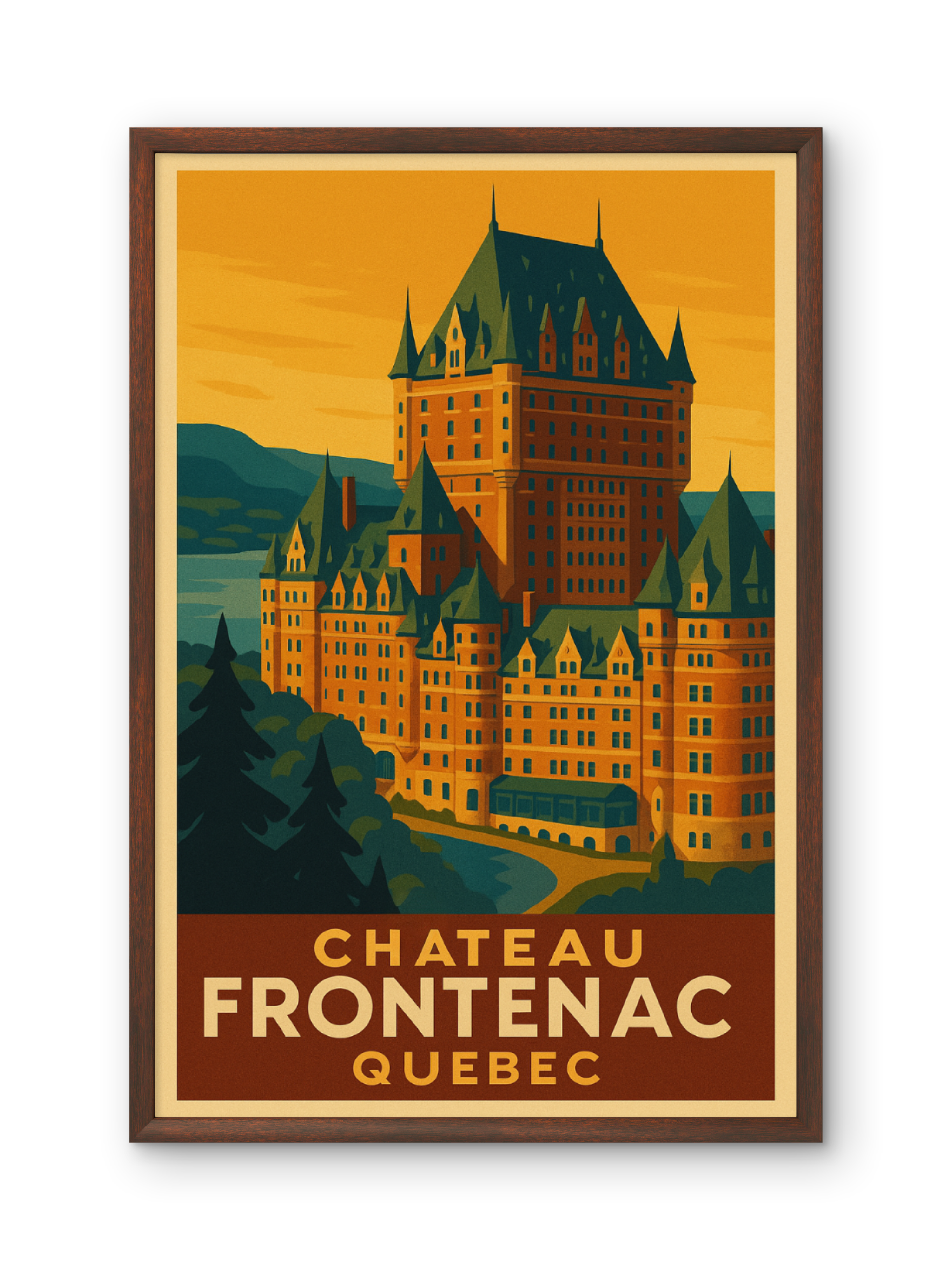 FRAMED & READY TO HANG! Chateau Frontenac, QC - part of our Canadian Grand Tour