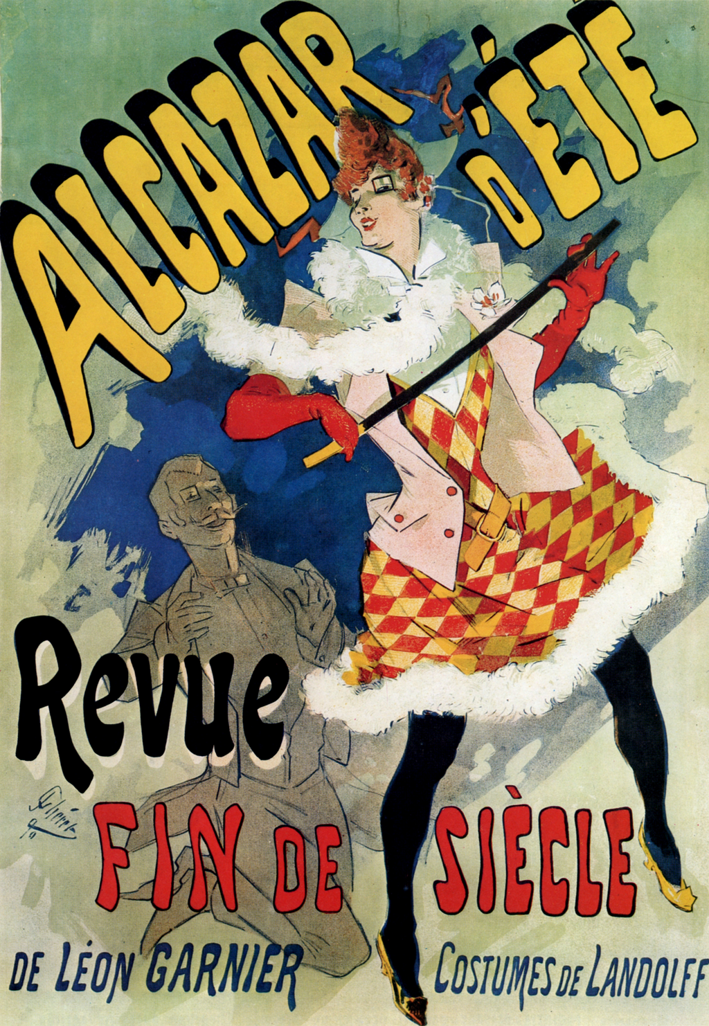 Jules Chéret Alcazar d'Ete 1890 - Fin de Siècle Cabaret Poster