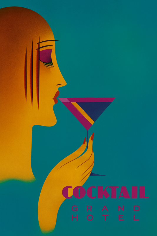 Cocktail at the Grand Hotel – Art Deco Poster Print