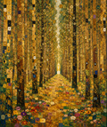 The Birch Cathedral — School of Gustav Klimt